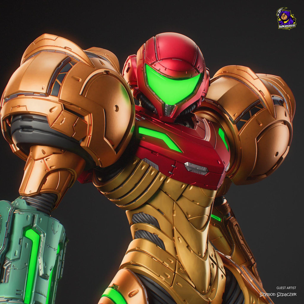 Samus Aran resin figure, Hand Painted Collectible Statue, 25 cm (9.84 in)