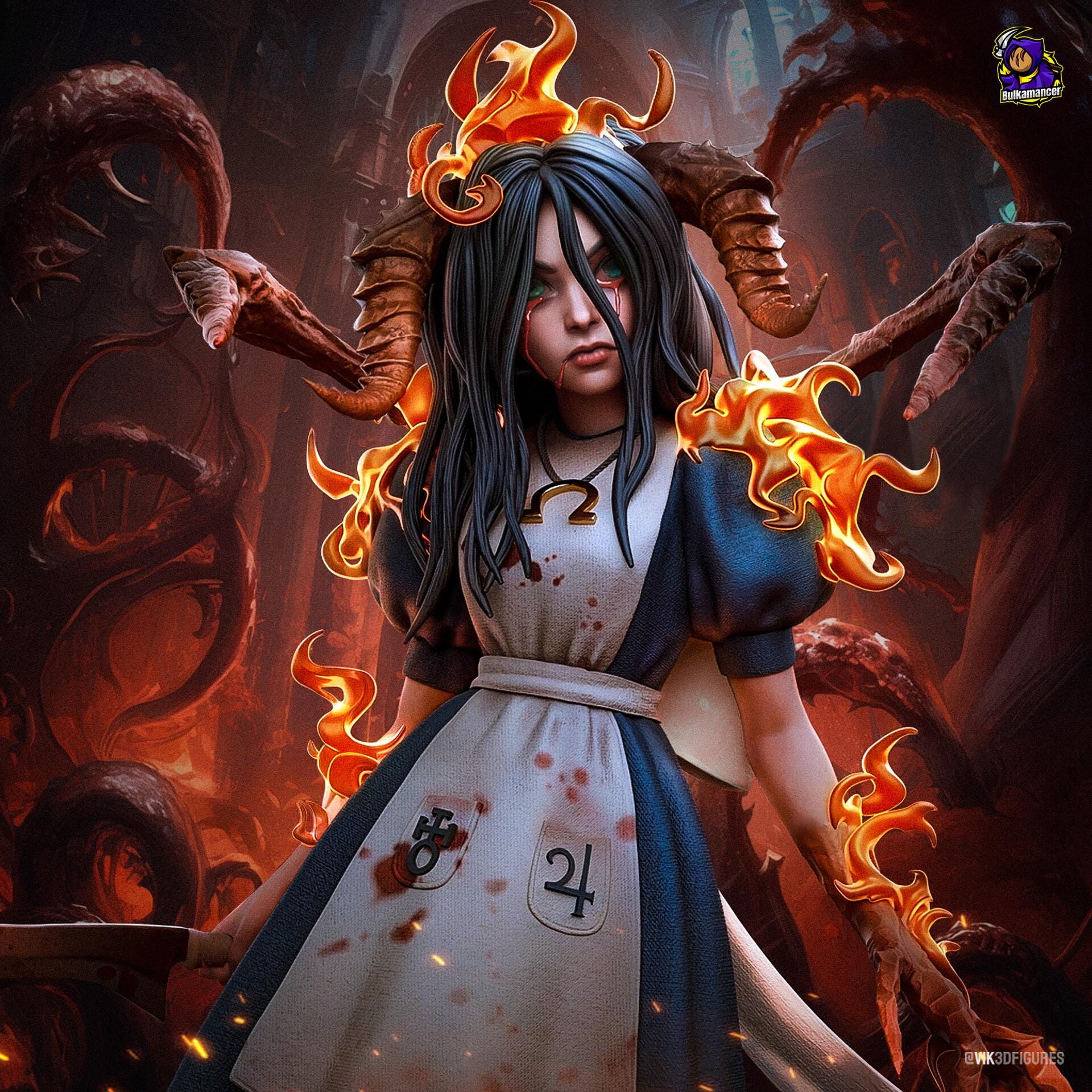 Alice Madness Returns Figure, Resin Statue, Hand Painted, 20 cm (7.87 in)