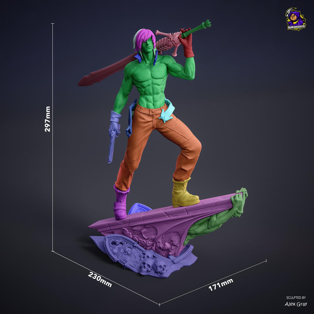 Dante Resin Figure, Hand Painted Collectible Statue, Coat Or Shirtless