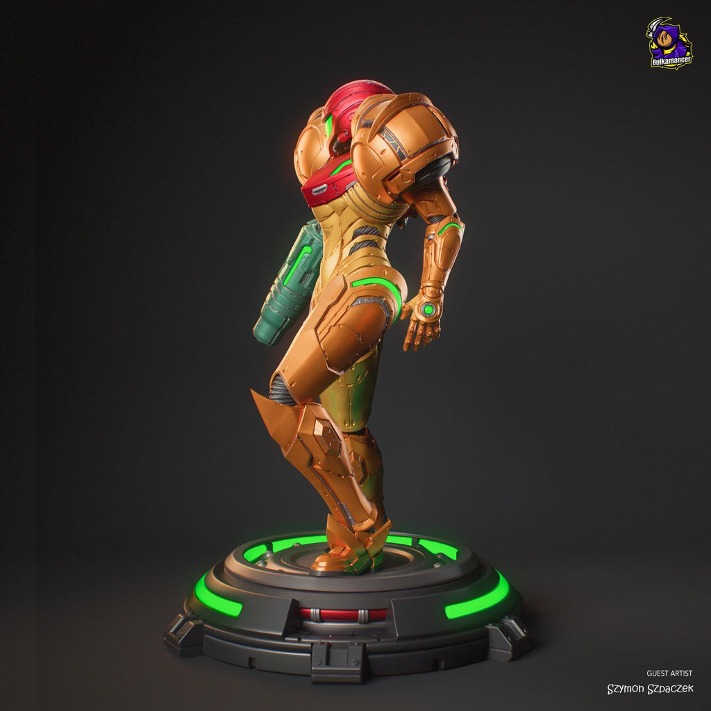 Samus Aran resin figure, Hand Painted Collectible Statue, 25 cm (9.84 in)