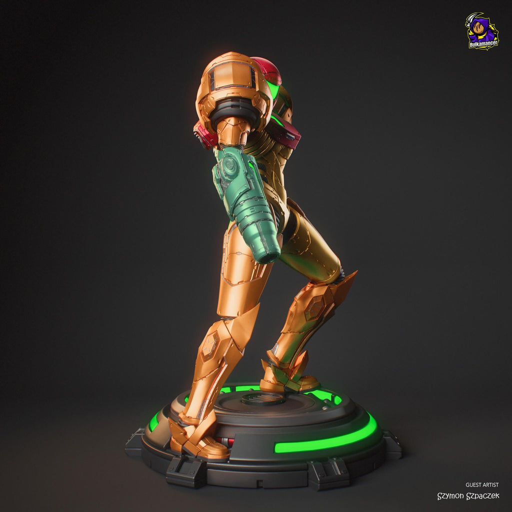 Samus Aran resin figure, Hand Painted Collectible Statue, 25 cm (9.84 in)