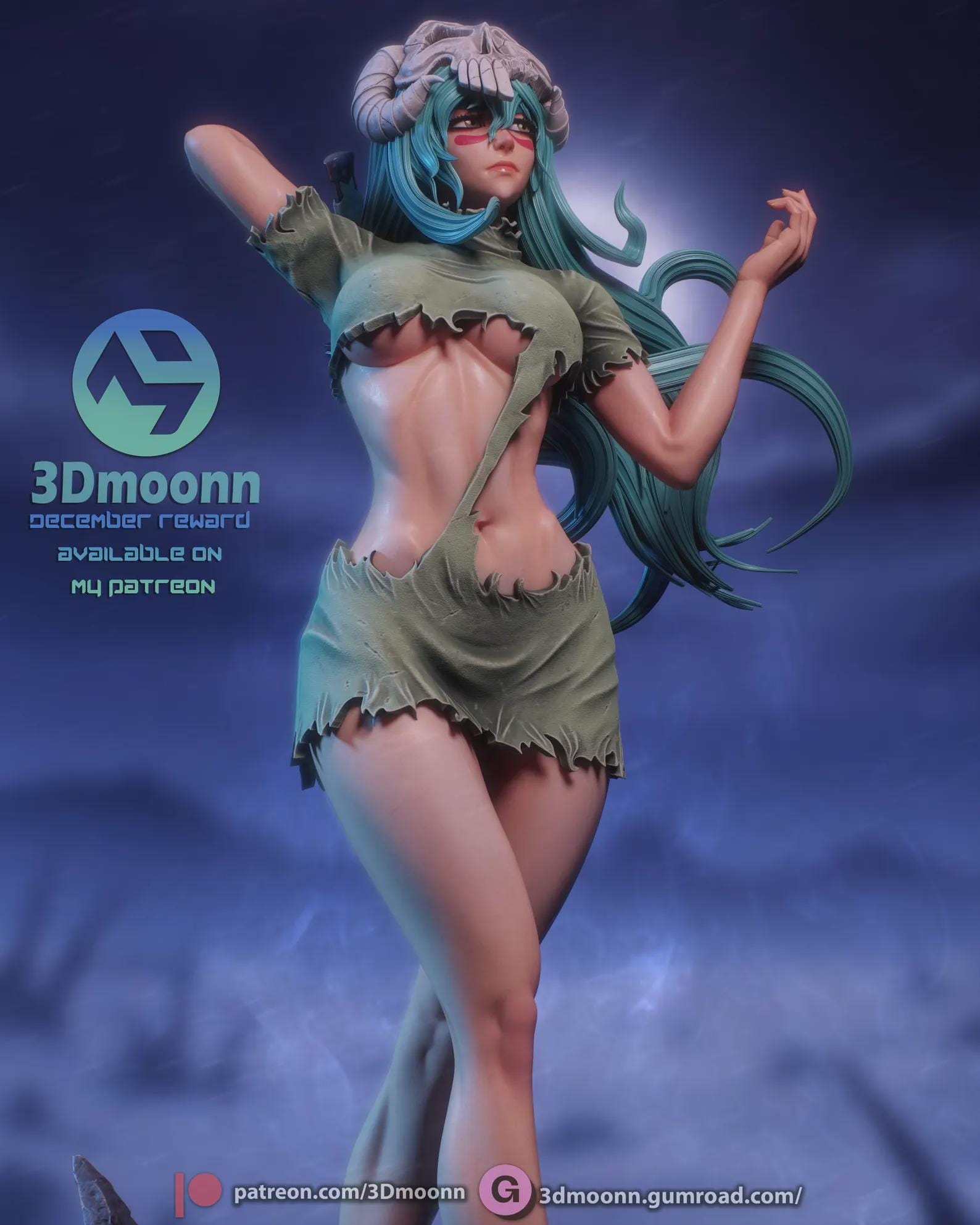 Nelliel Tu Odelschwanck, Nelliel Resin Statue, Hand Painted 1/6 Scale