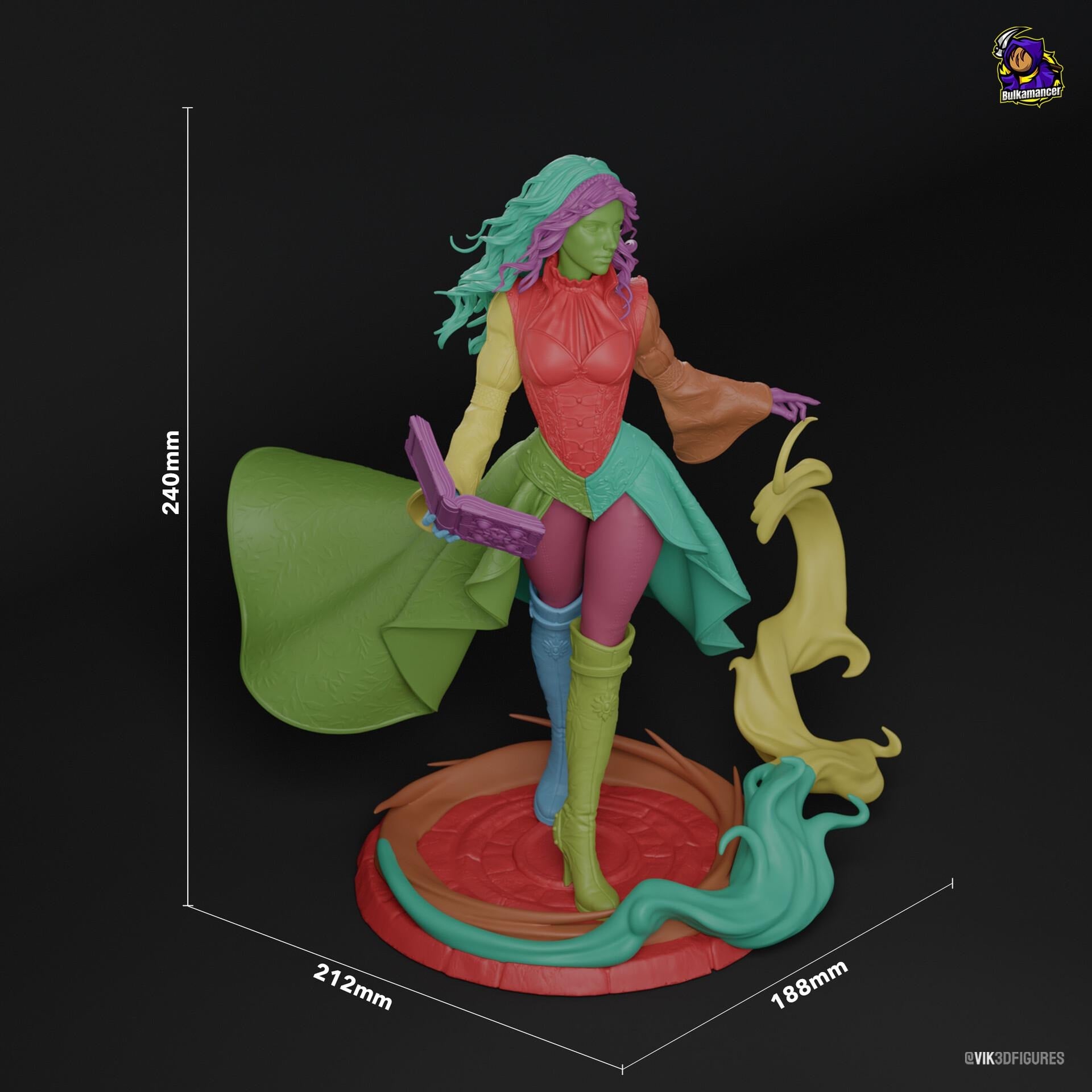 Triss Merigold Statue, Hand Painted Resin Figure, 24 cm (9.45 in)