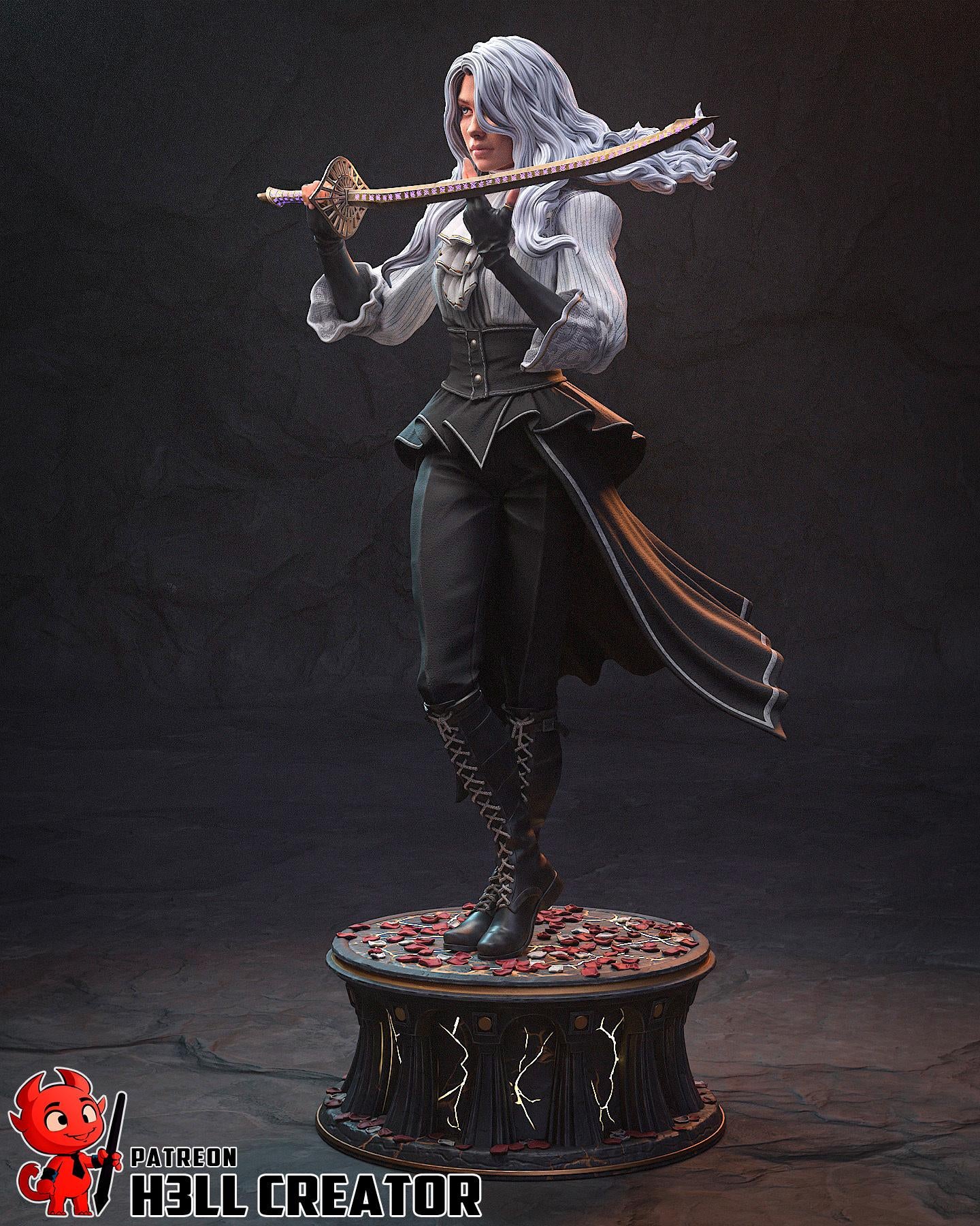 Maelle Resin Statue, Hand Painted Display Figure, 188 mm (7.4 in)