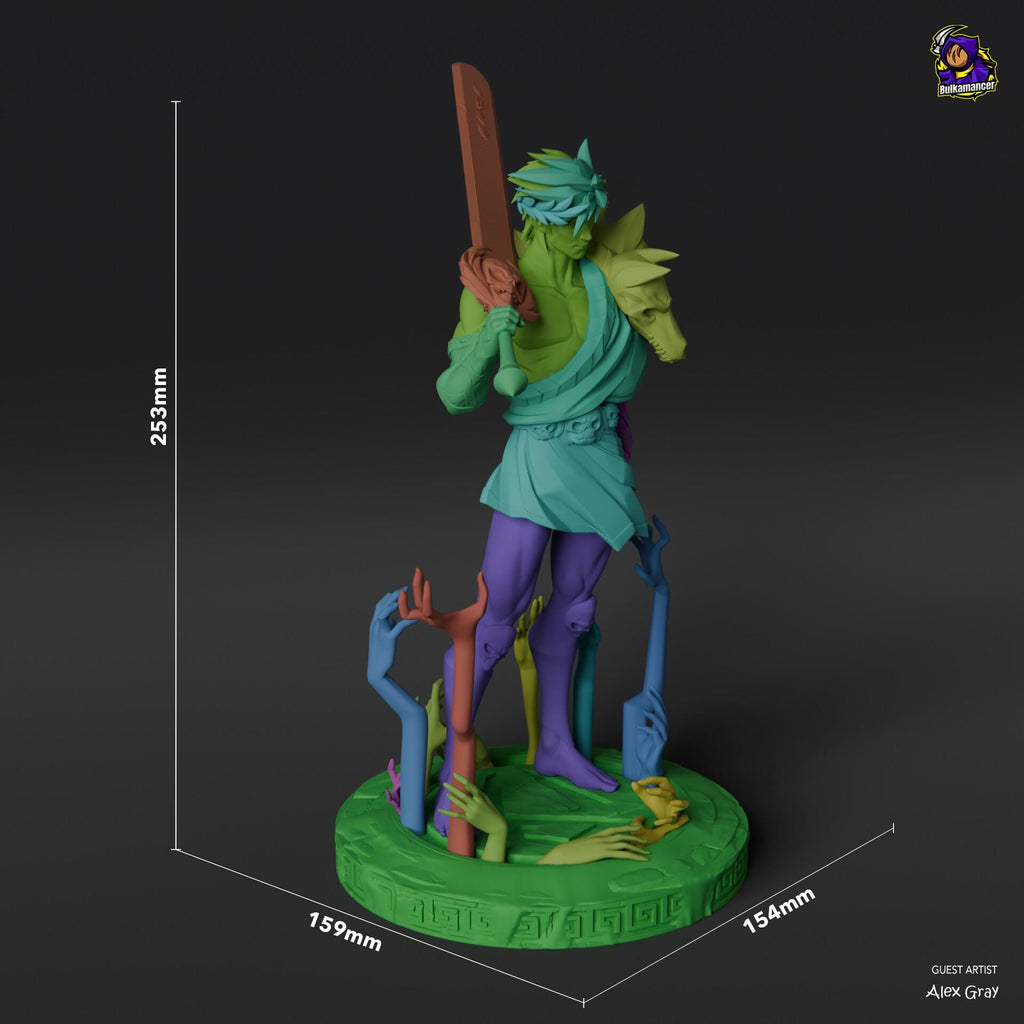 Zagreus Resin Figure, Hades Hand Painted Statue, 25.3 cm (9.96 in)
