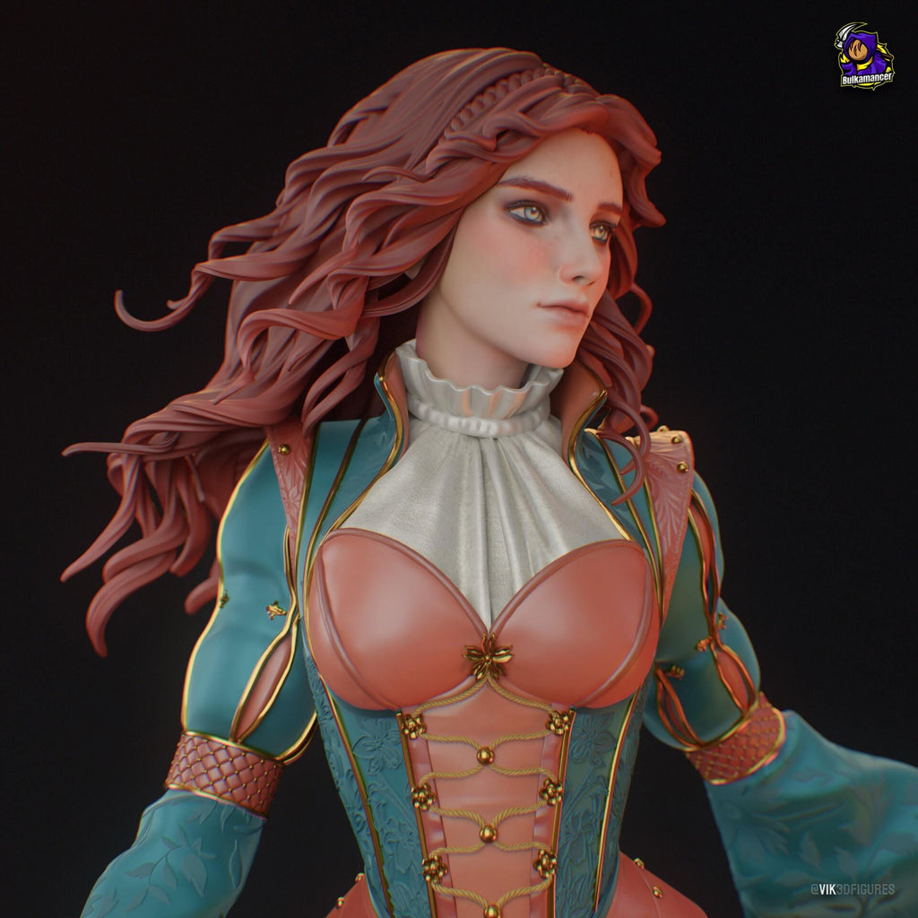 Triss Merigold Statue, Hand Painted Resin Figure, 24 cm (9.45 in)