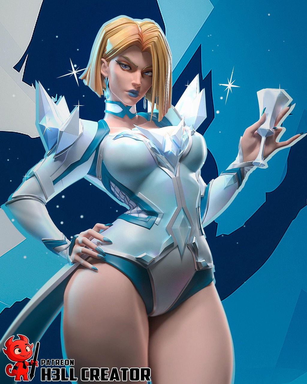 Emma Frost Statue, Resin Statue, Hand Painted Figure, 183 mm (7.2 in)