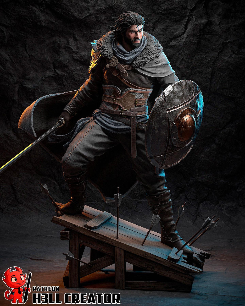 Kliff Resin Figure, Crimson Desert Resin Statue, Hand Painted, 20.2 cm