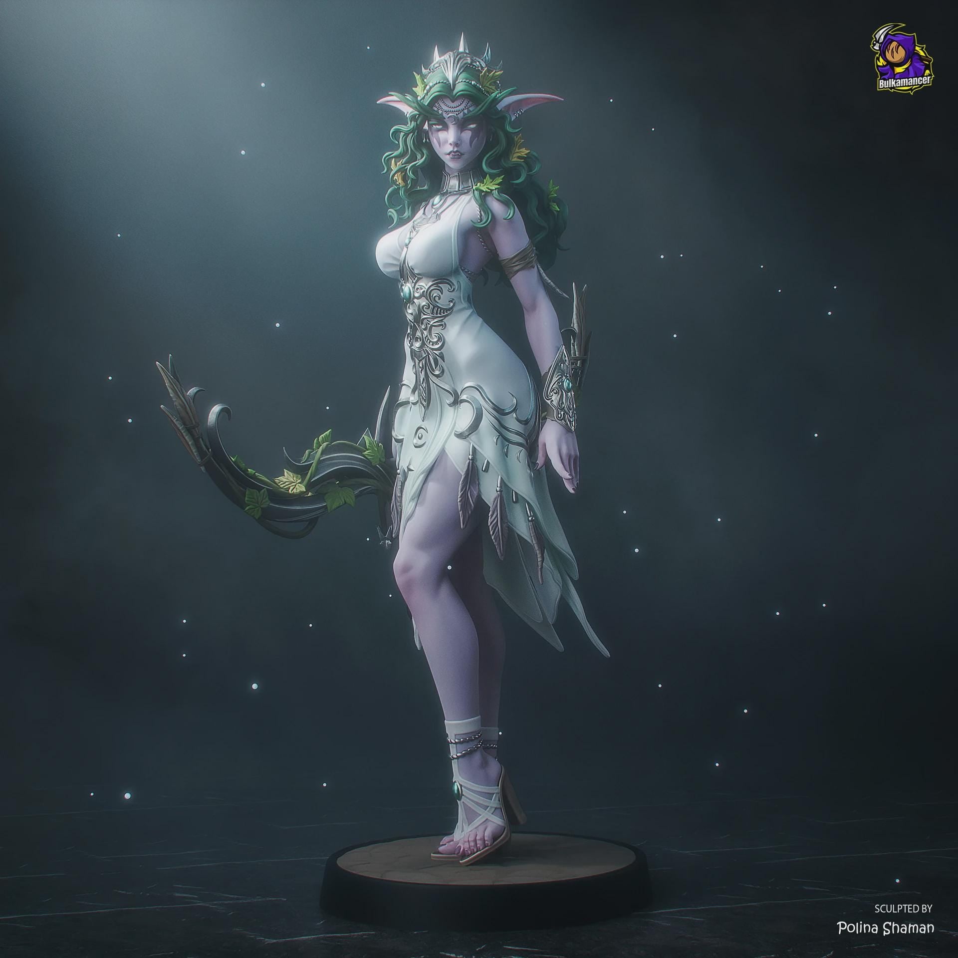 Tyrande Whisperwind Figure, Resin Statue, Hand Painted Collectible