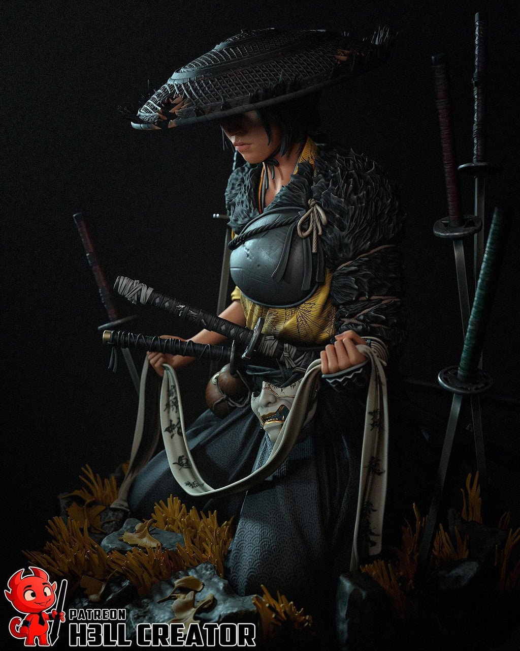Atsu Resin Statue, Hand Painted Collectible Figure, 123 mm (4.8 in)