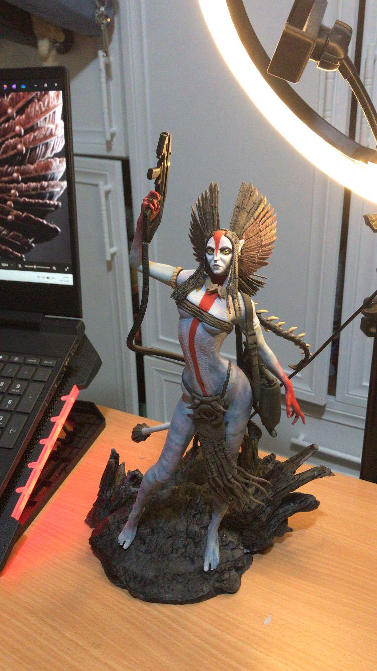 Varang Resin Figure, Hand Painted Collectible Statue, 34.1 cm (341 mm)