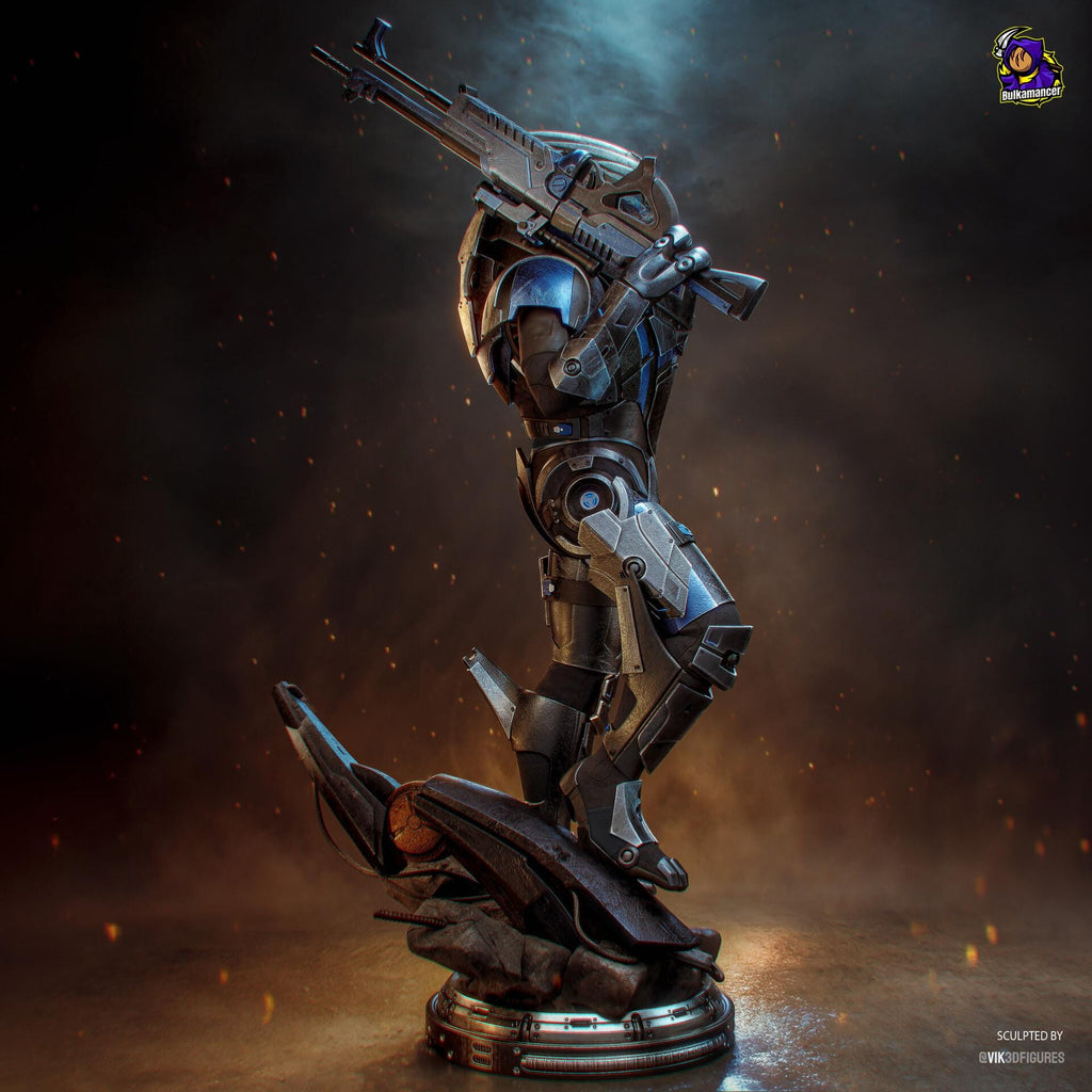 Garrus Vakarian Statue, Hand Painted Resin Figure, 331 mm / 13.0 in