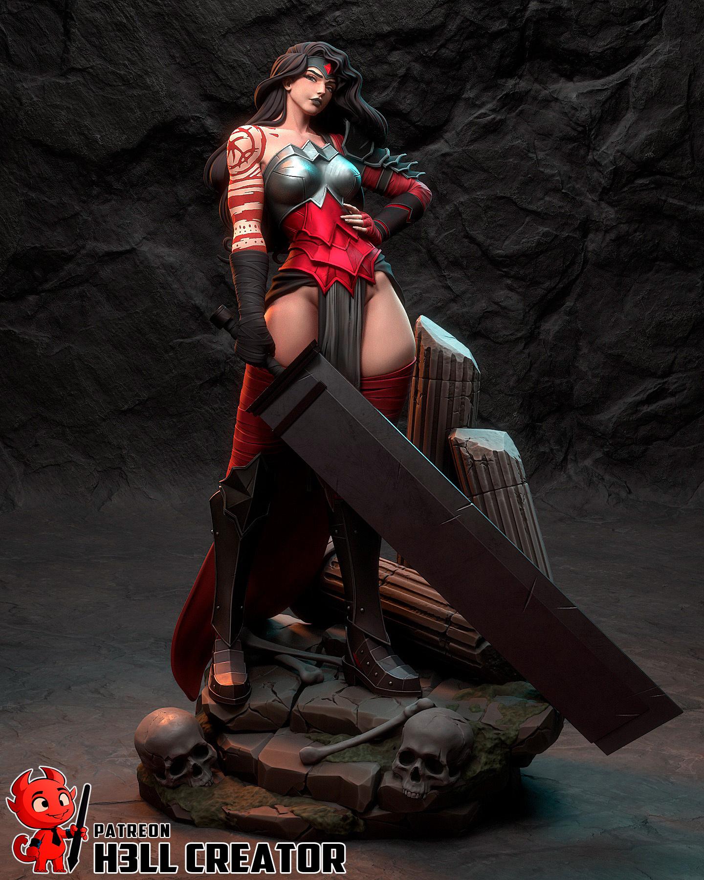 Wonder Woman resin figure, Absolute Wonder Woman, Hand Painted Statue