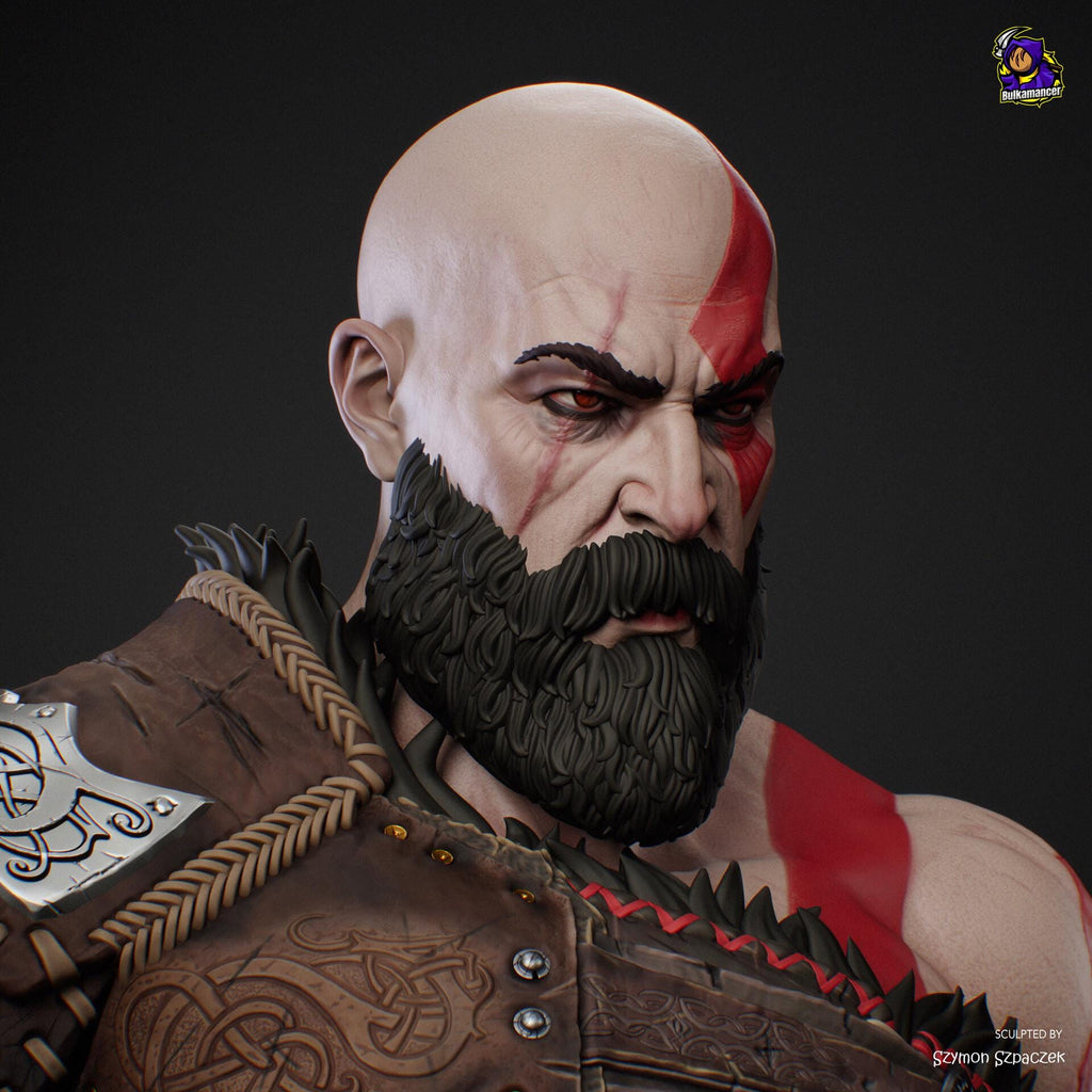 Kratos Resin Figure, Hand Painted Collectible Statue, 31.3 cm (8.4 in)