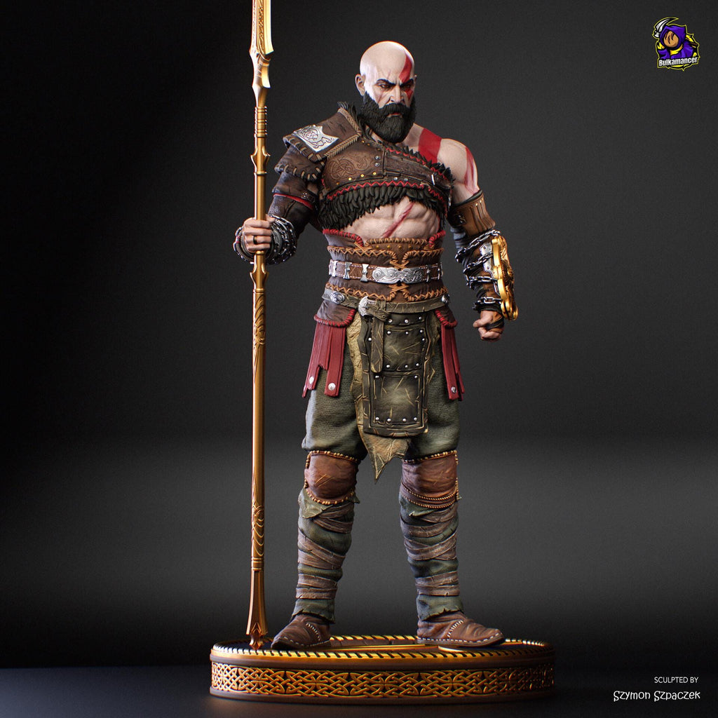 Kratos Resin Figure, Hand Painted Collectible Statue, 31.3 cm (8.4 in)