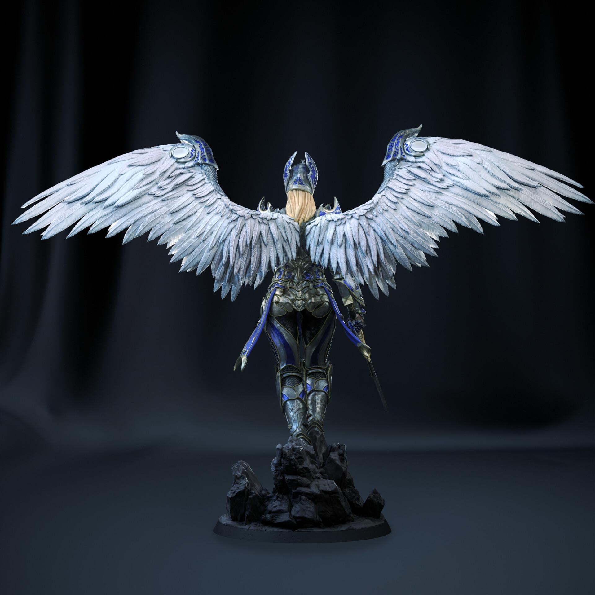 Dame Aylin resin figure, Hand Painted Collectible, 3D Printed Statue