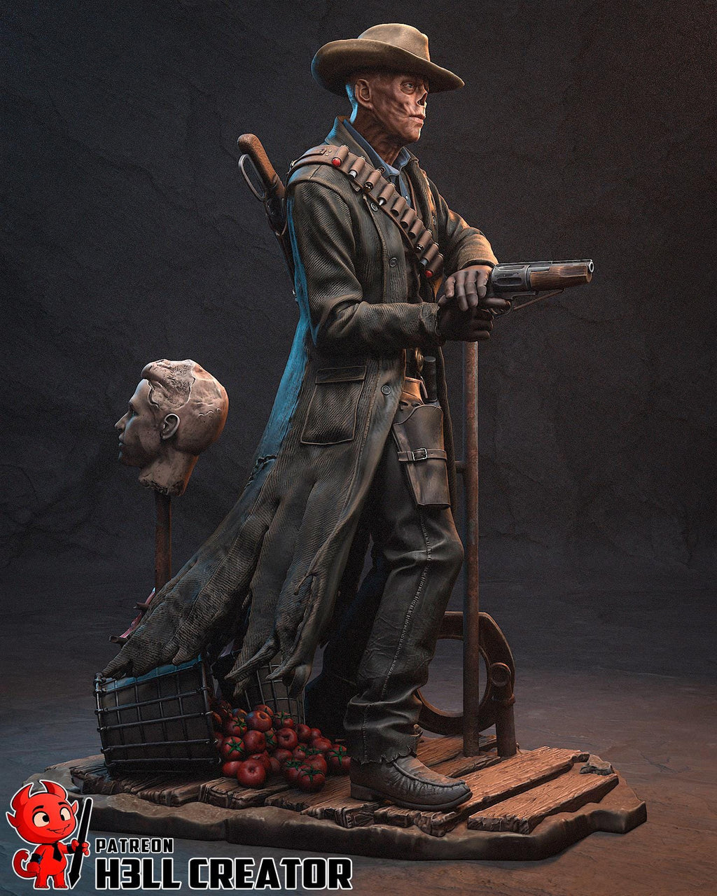 The Ghoul, Fallout Resin Statue, Hand Painted Figure, 179 mm (7.0 in)