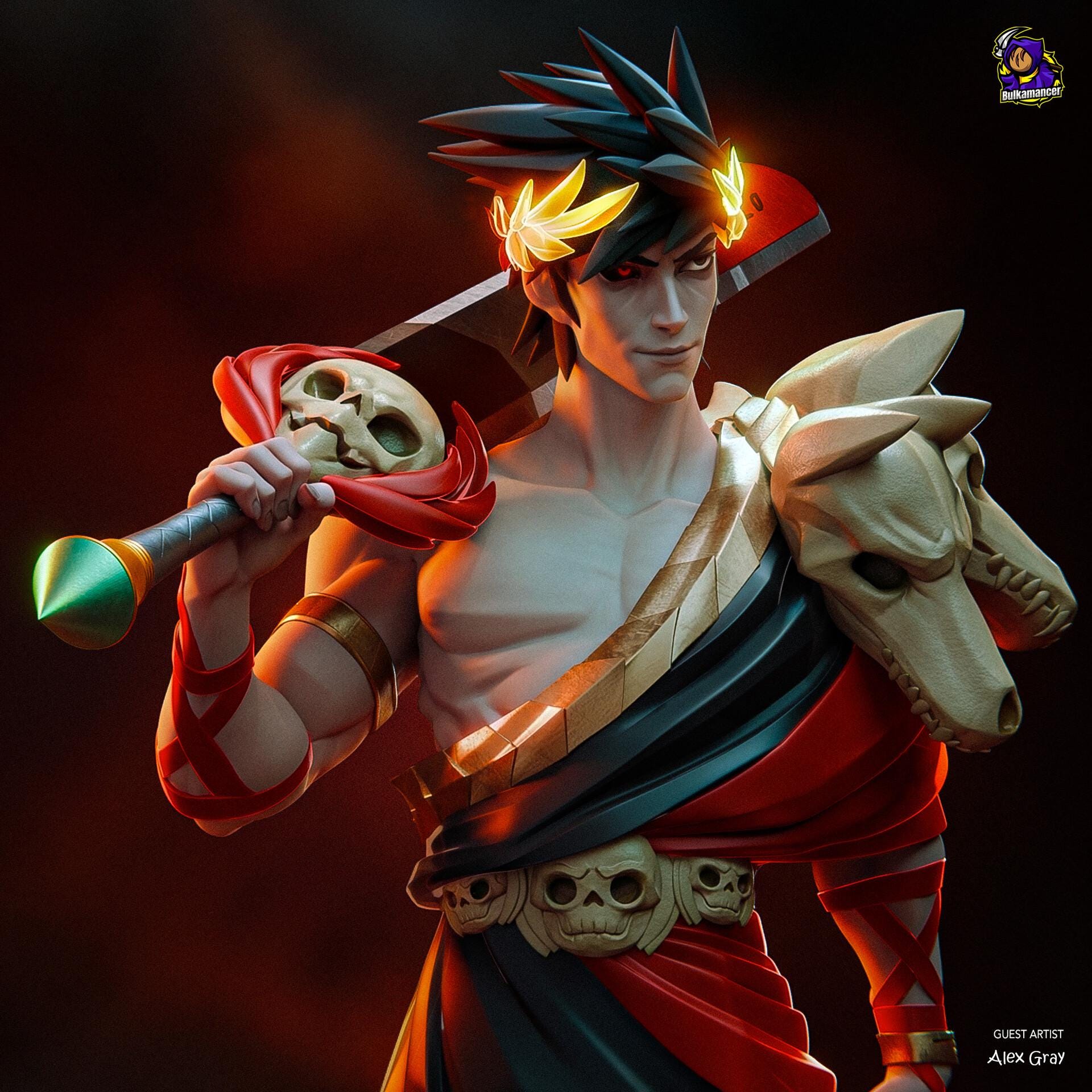 Zagreus Resin Figure, Hades Hand Painted Statue, 25.3 cm (9.96 in)