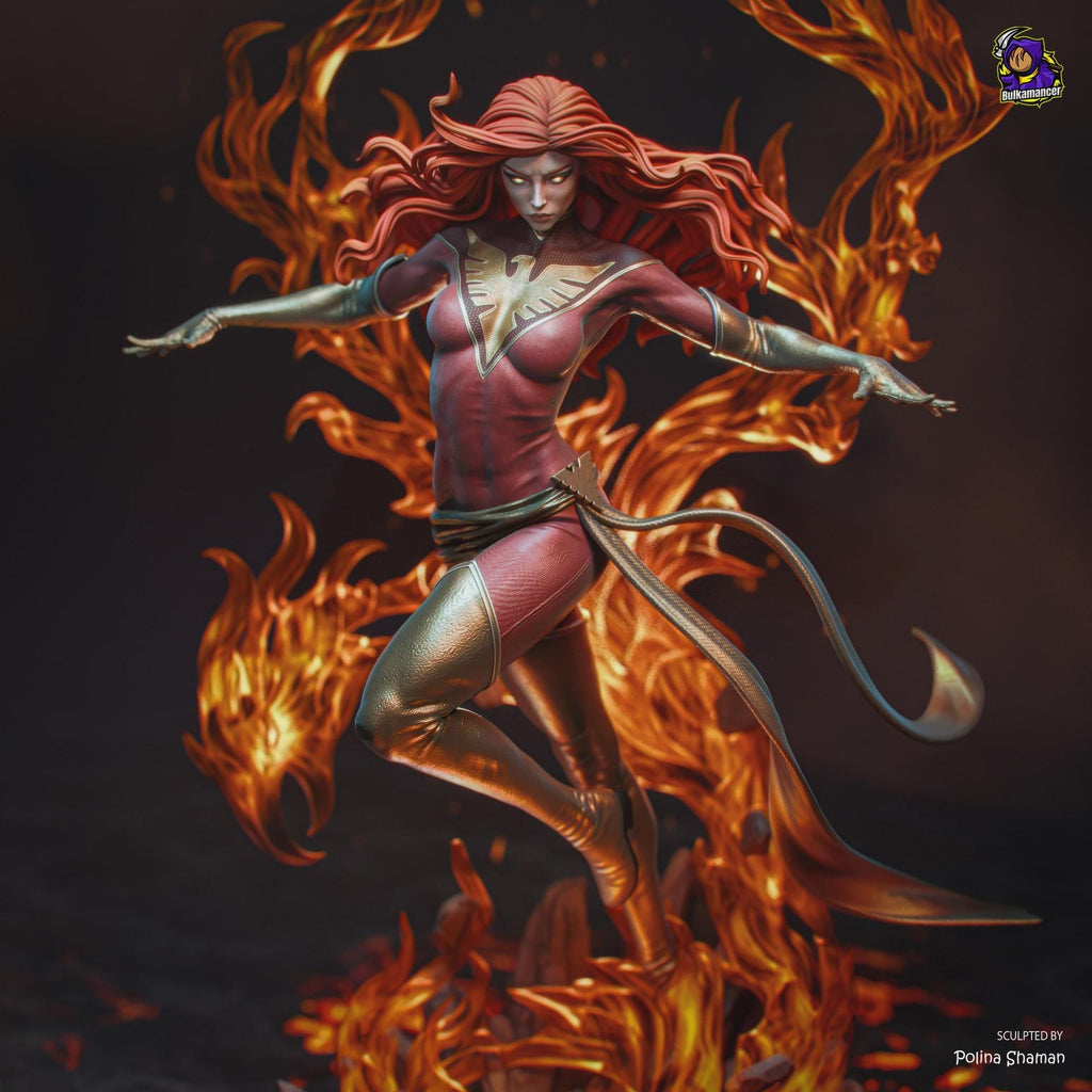 Dark Phoenix resin figure, Hand Painted Collectible Statue, Jean Grey