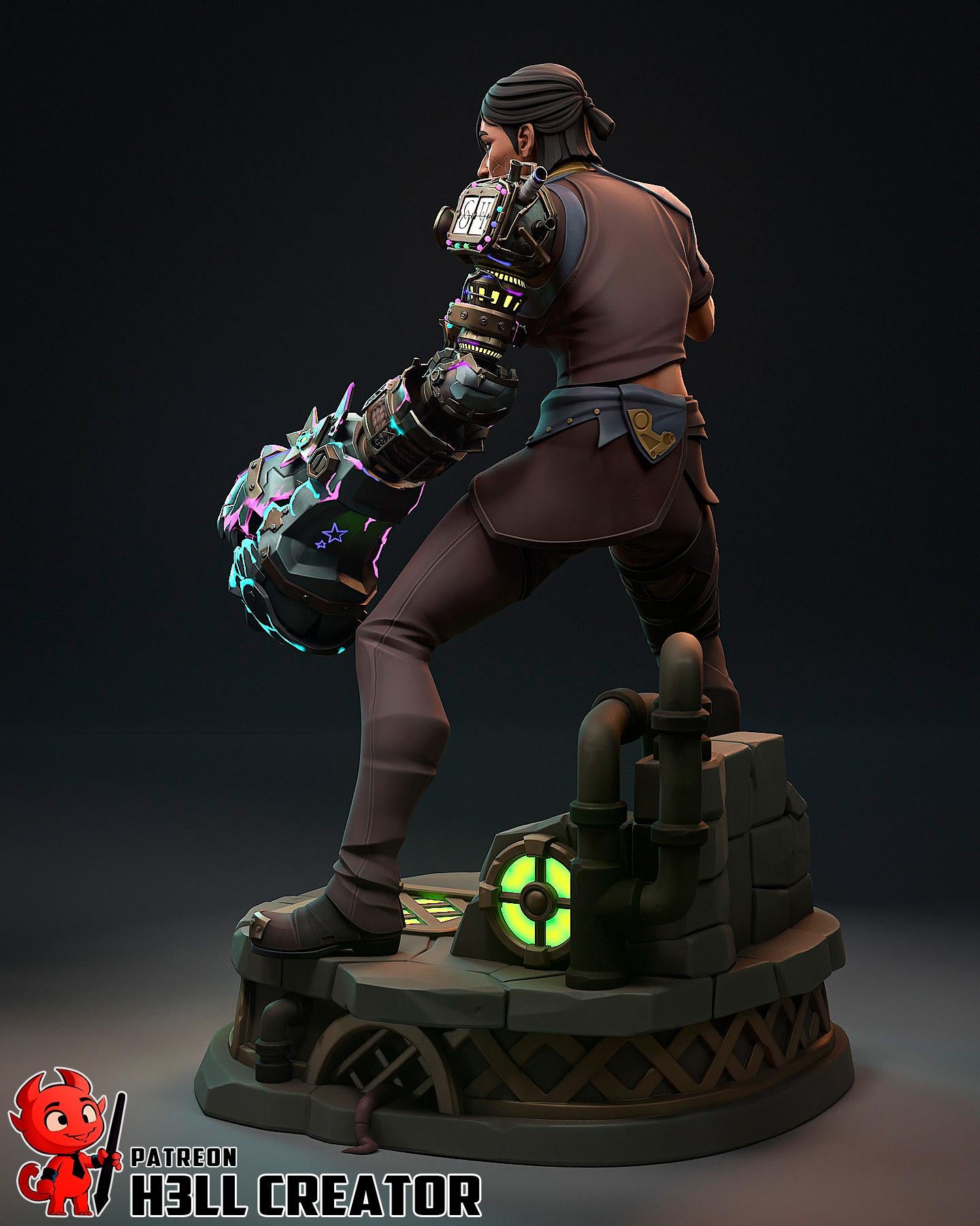 Sevika Resin Statue, Hand Painted Collectible Figure, 162 mm (6.4 in)