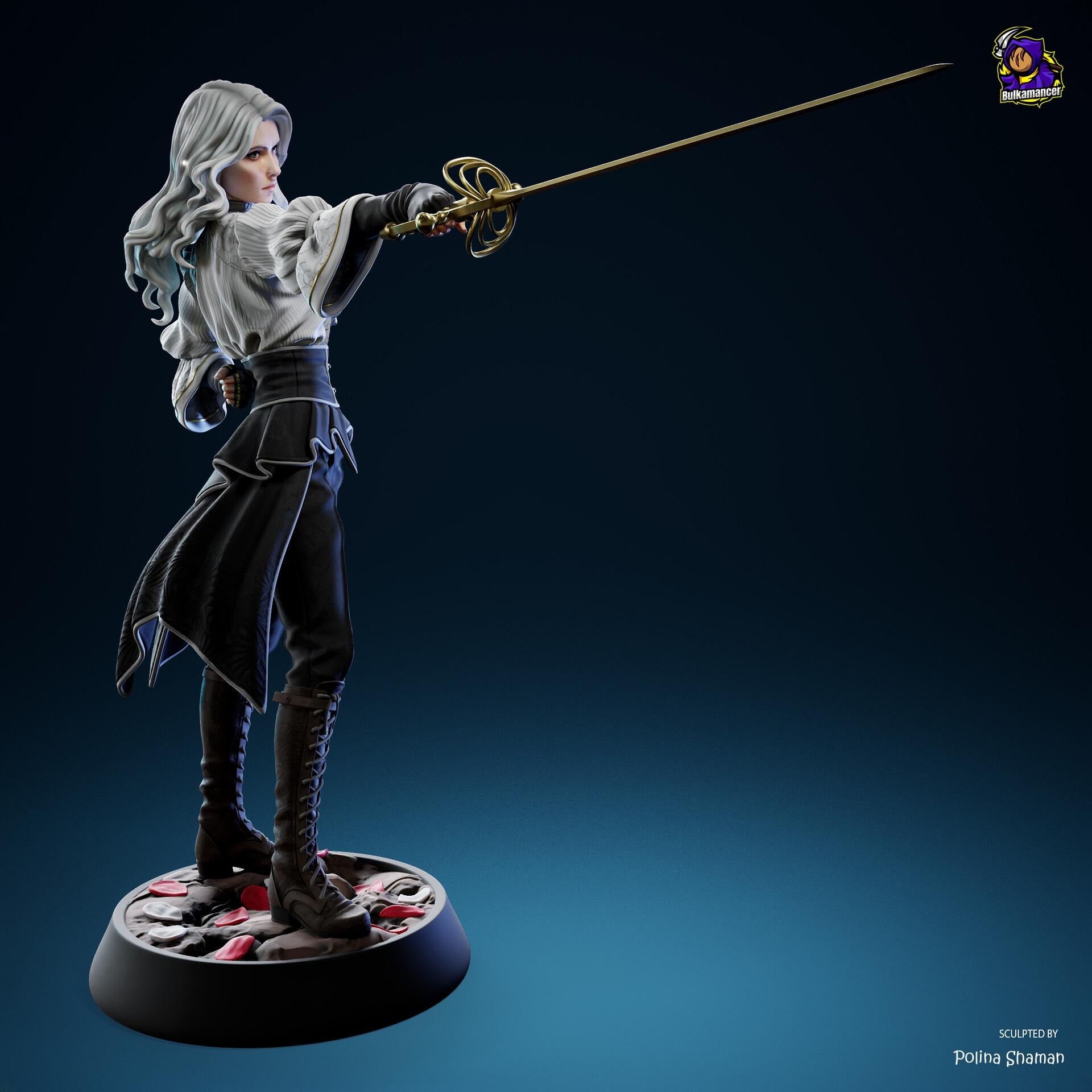 Maelle resin figure, Clair Obscur Expedition 33, Hand Painted Statue
