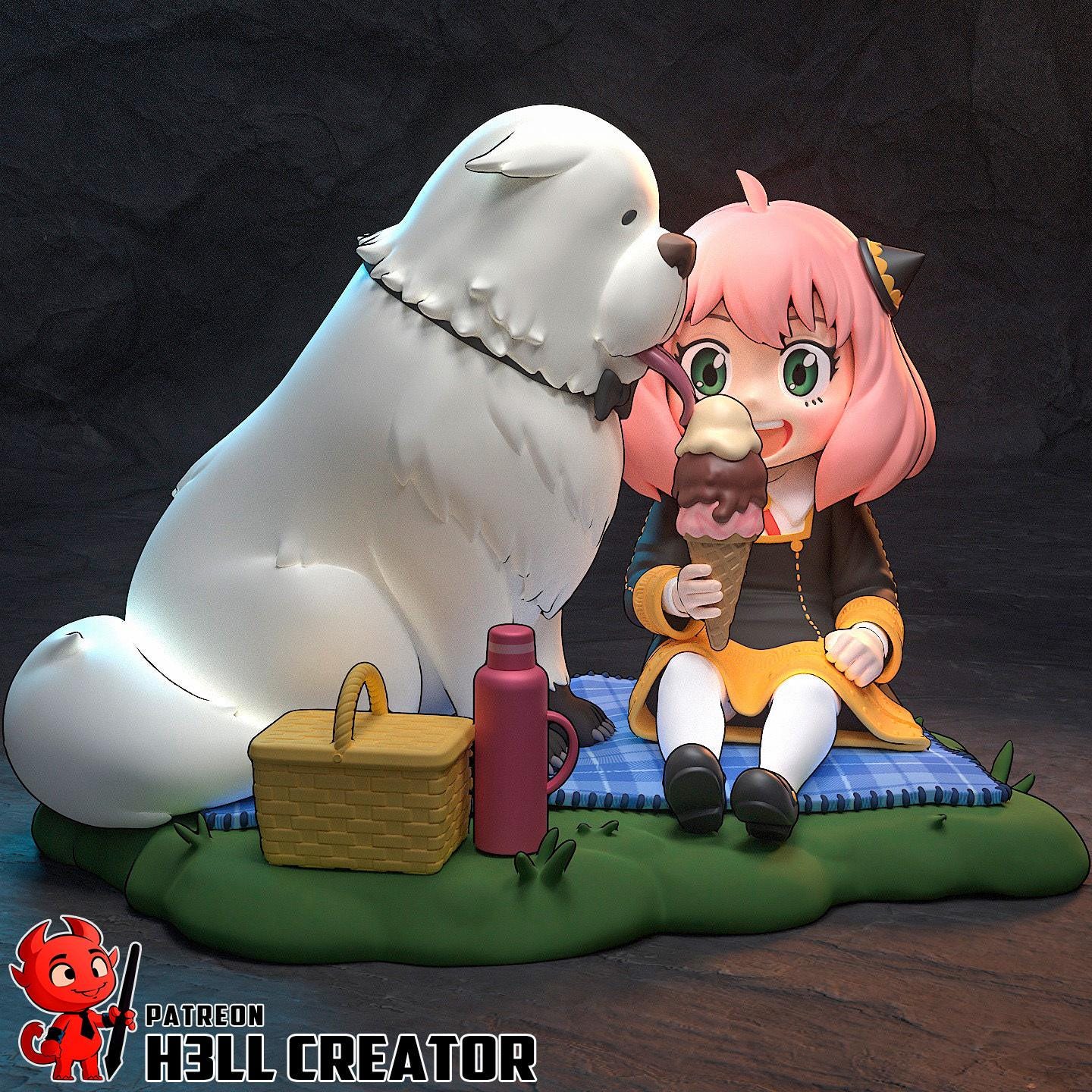 Anya Forger Resin Statue, Hand Painted Collectible Figure, 85 mm (3.3 in)