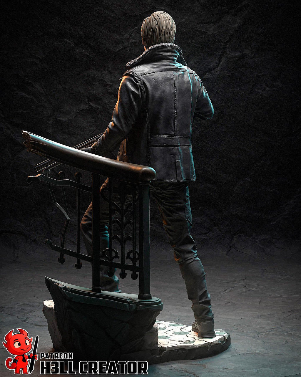 Leon S. Kennedy figure, Resin Statue, Hand Painted Collectible