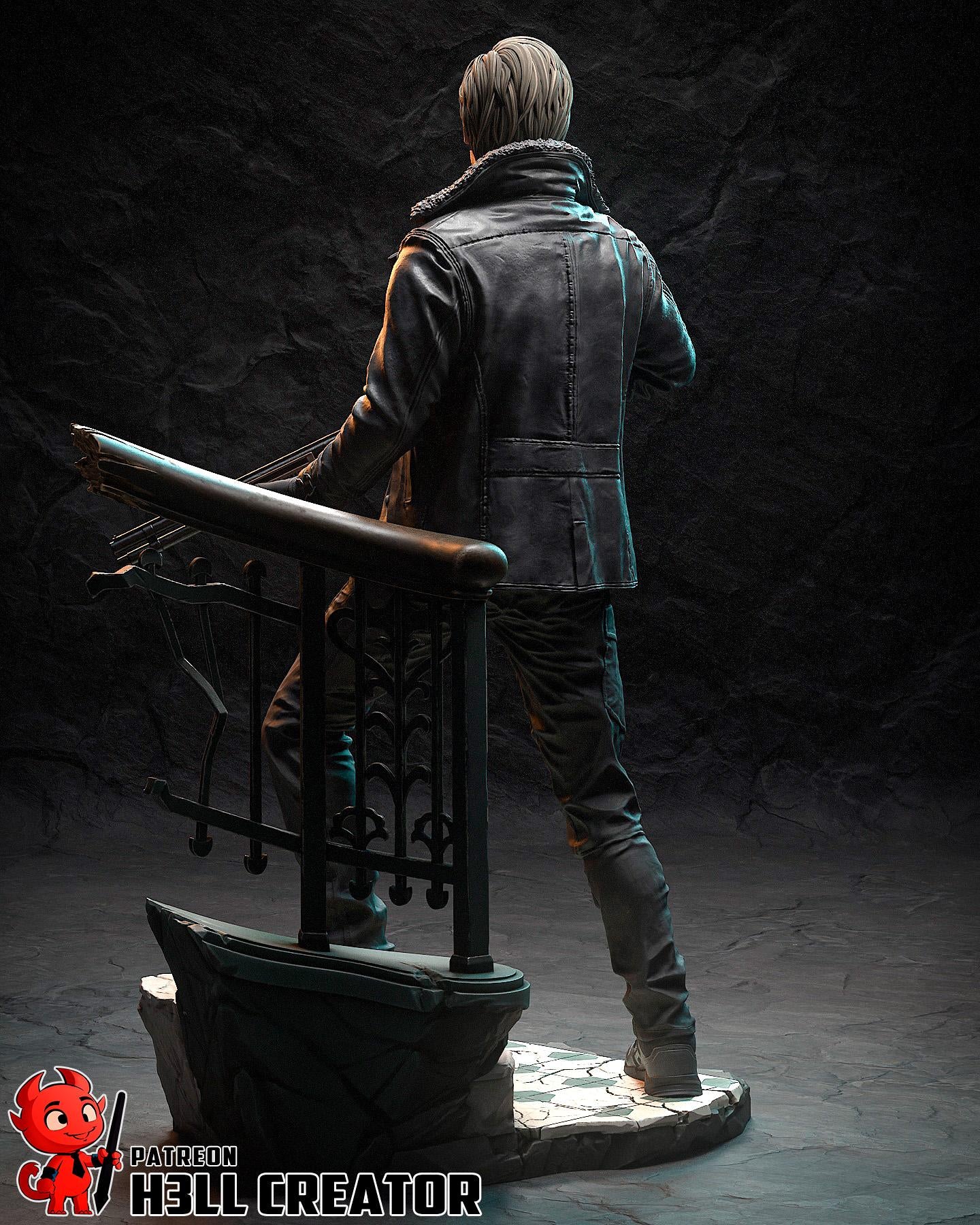 Leon S. Kennedy figure, Resin Statue, Hand Painted Collectible