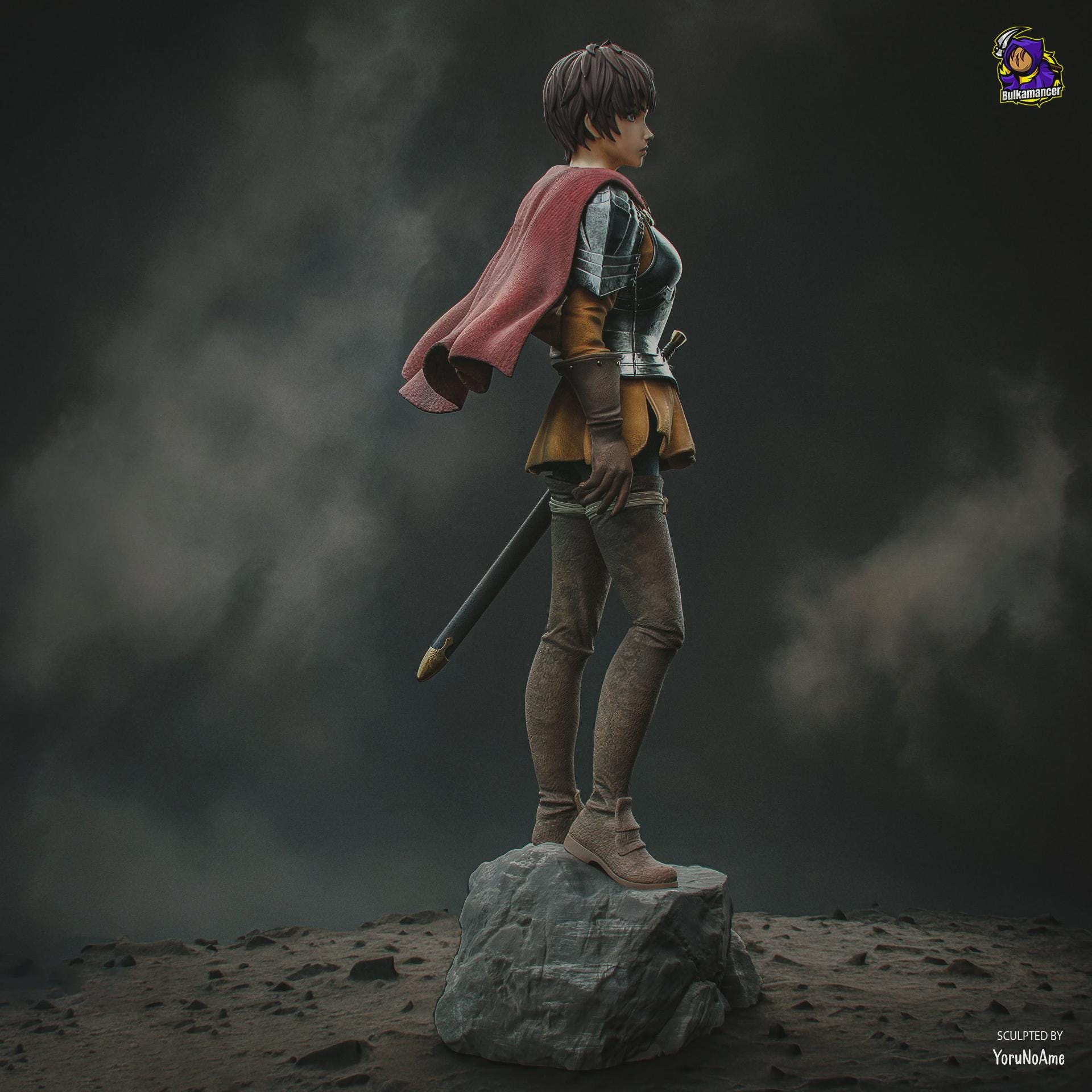 Casca Resin Figure, Hand Painted Collectible Statue, 24.3 cm (243 mm)