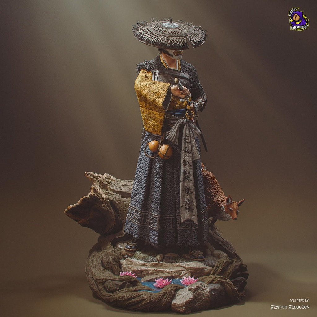 Atsu Resin Figure, Ghost Of Yotei Hand Painted Collectible, 24.2 cm