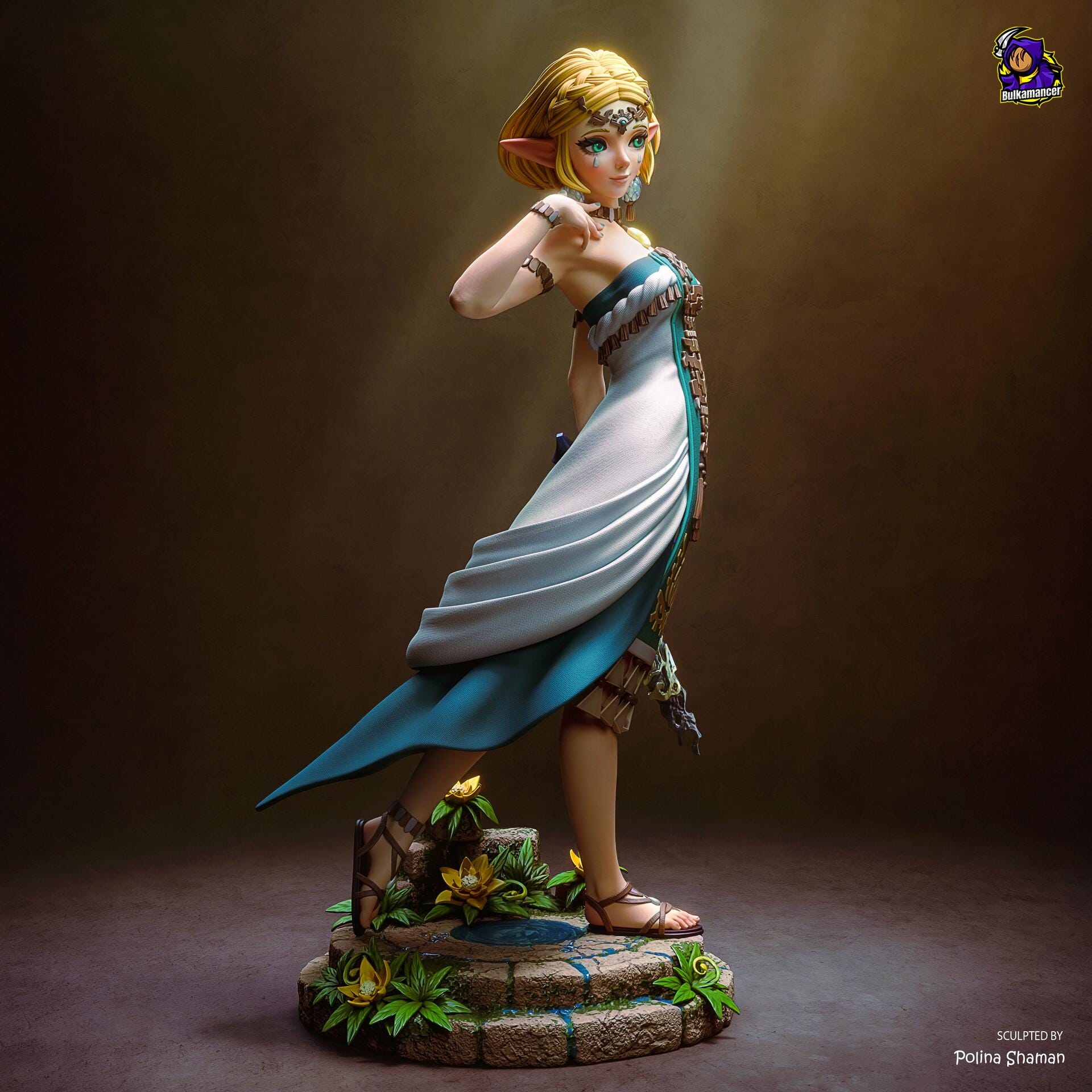 Princess Zelda Statue, Resin Statue, Hand Painted Collectible, 228 mm (9.0 in)