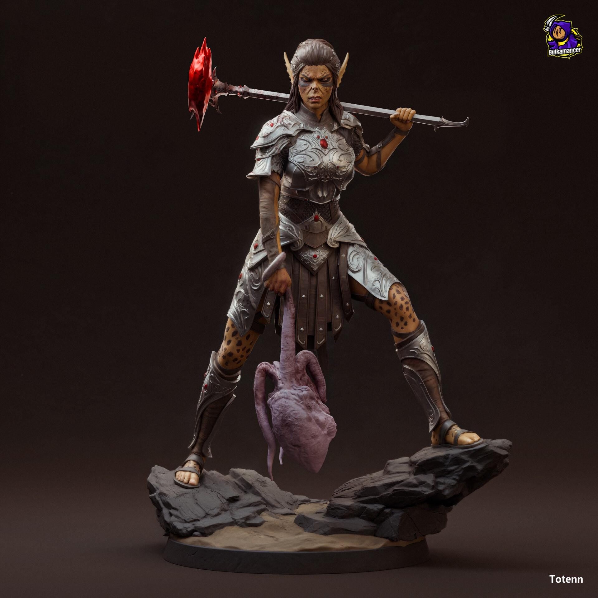 Lae'zel resin figure, Hand Painted Collectible Statue, 27.7 cm H
