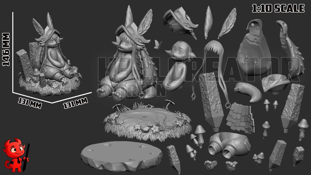 Nanachi resin statue, Hand Painted Collectible Figure, 146 mm (5.7 in)