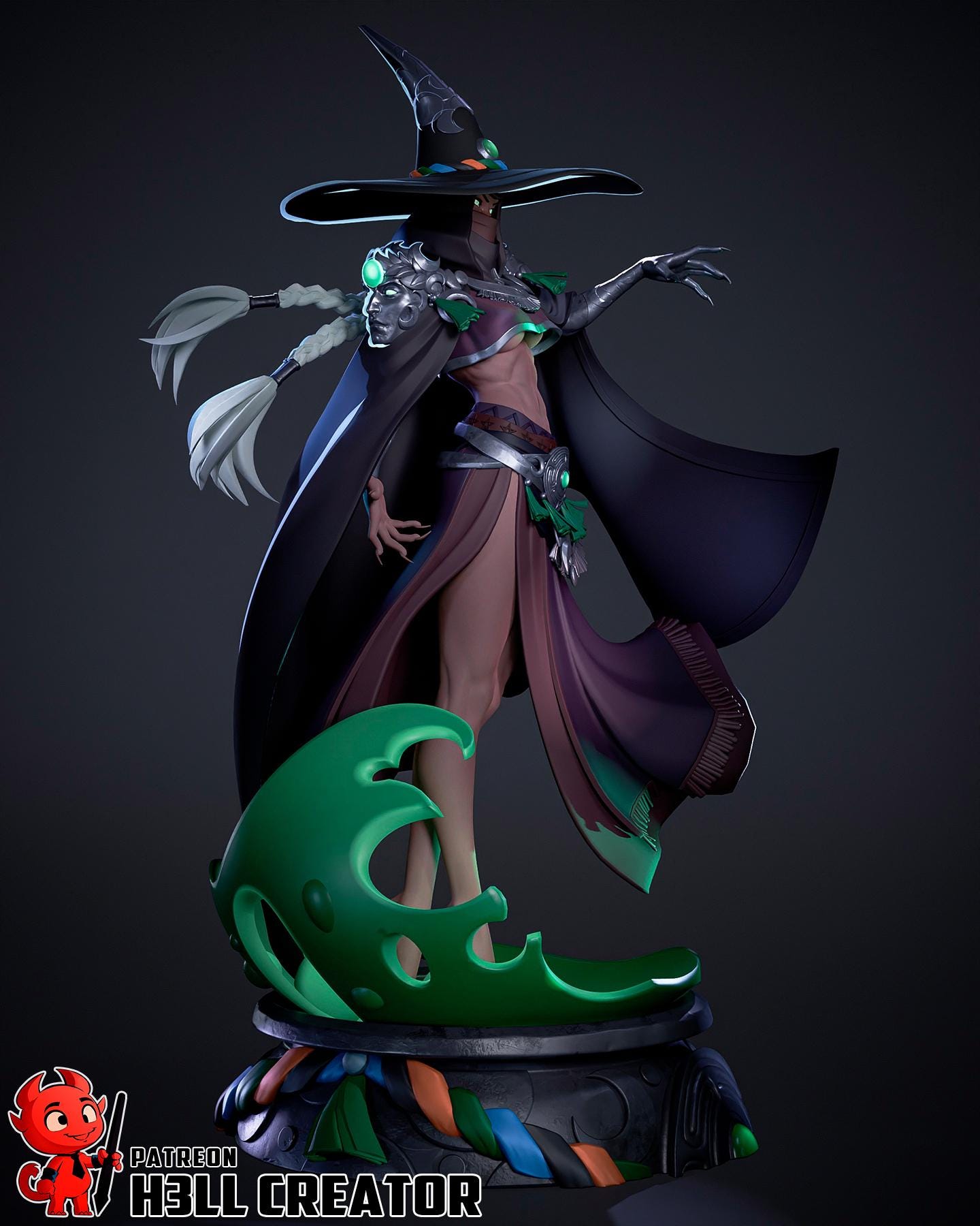 Hecate resin statue, Hand Painted Collectible Figure, 210 mm (8.3 in)