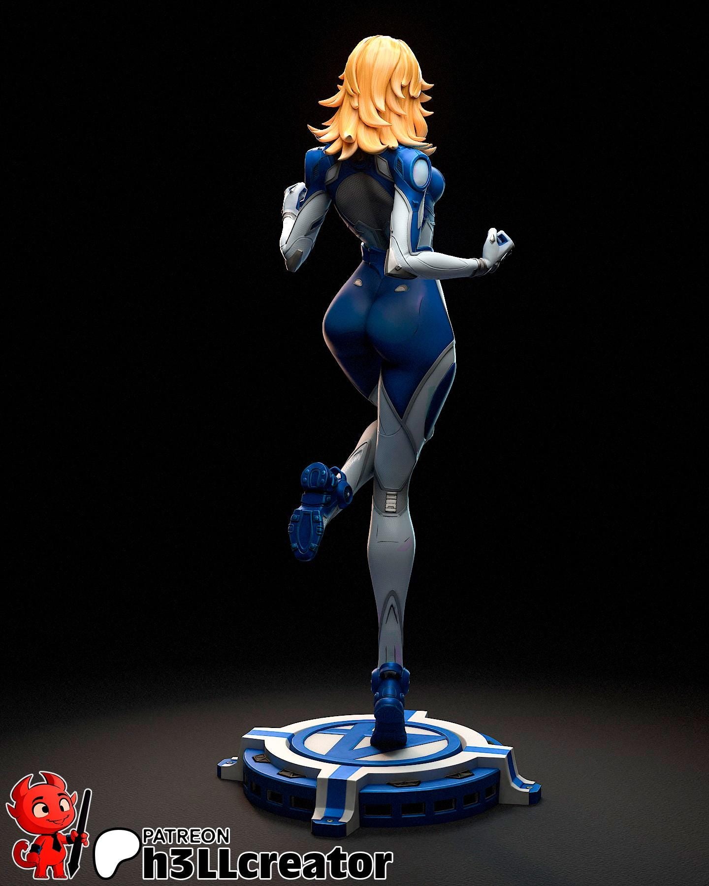 Invisible Woman Statue, Resin Collectible, Hand Painted Figure, 15.7 cm (6.2 in)