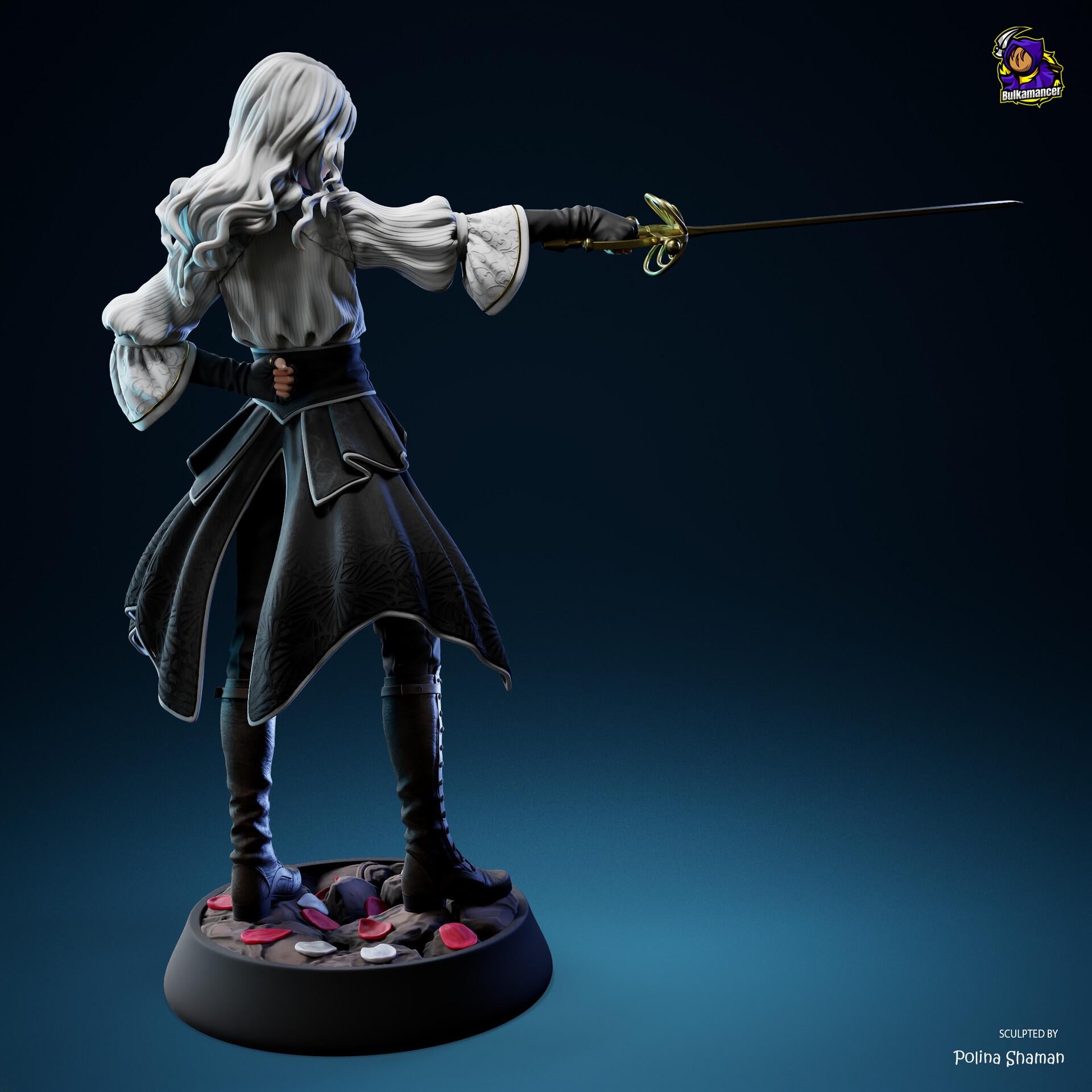 Maelle resin figure, Clair Obscur Expedition 33, Hand Painted Statue