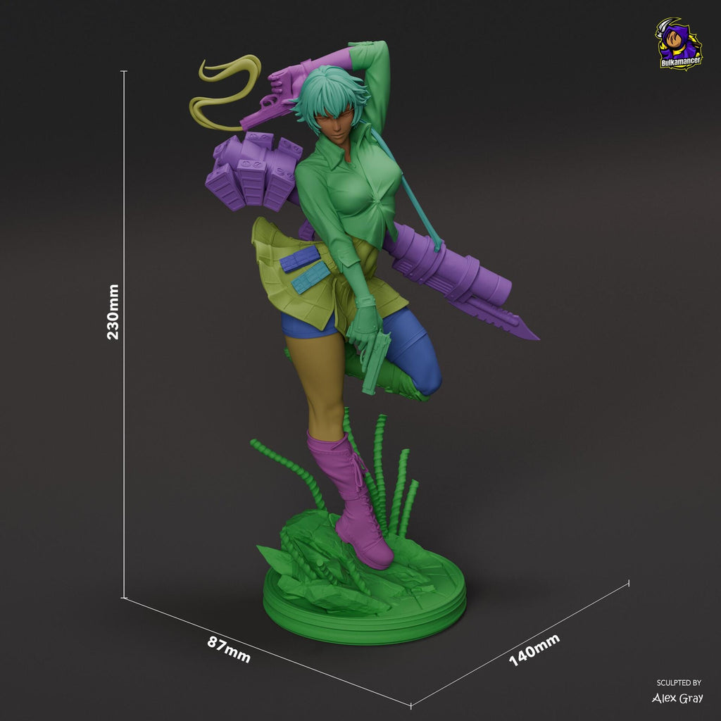 Lady resin figure Resin Statue, Hand Painted Collectible Figure, 23 cm (9.06 in)