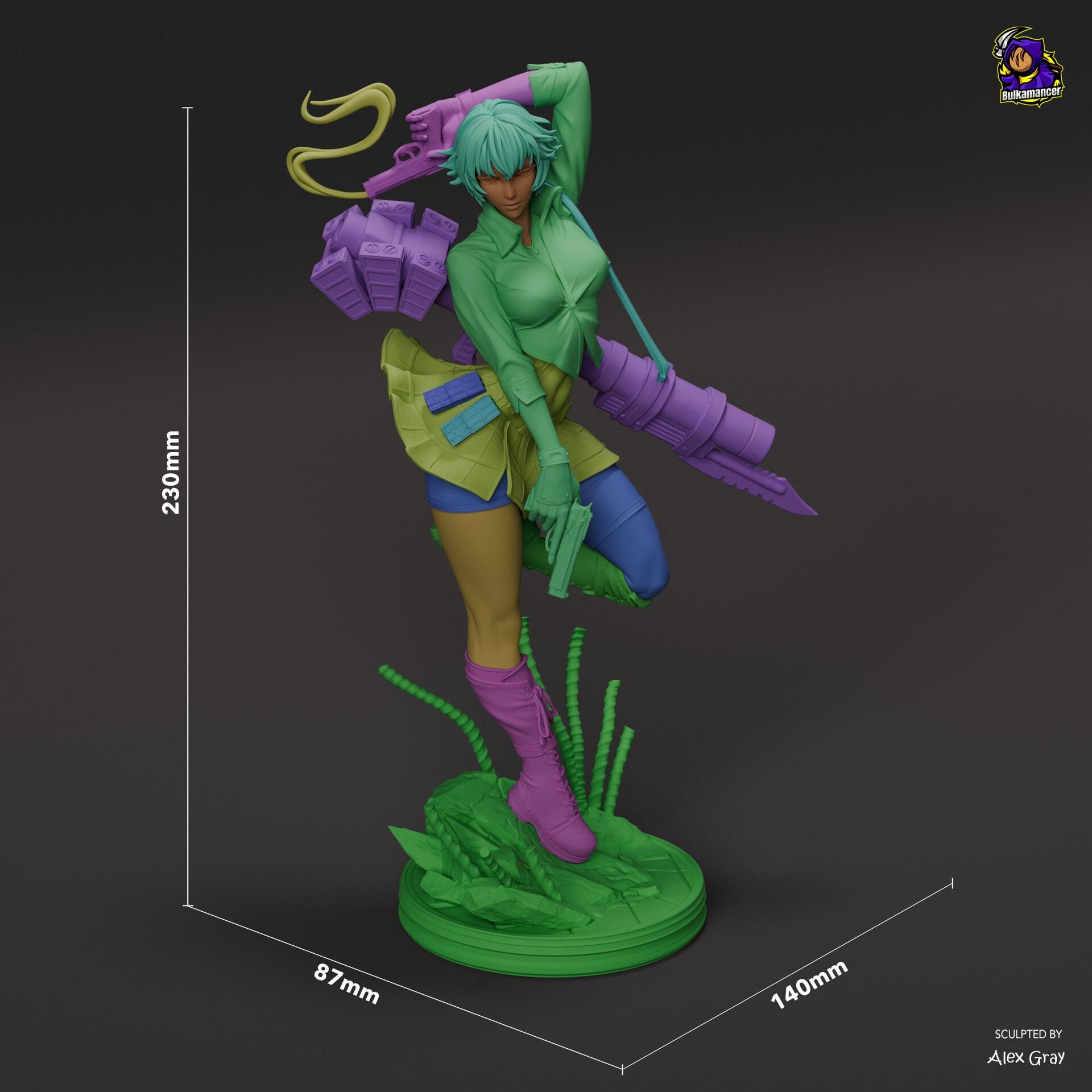 Lady resin figure Resin Statue, Hand Painted Collectible Figure, 23 cm (9.06 in)