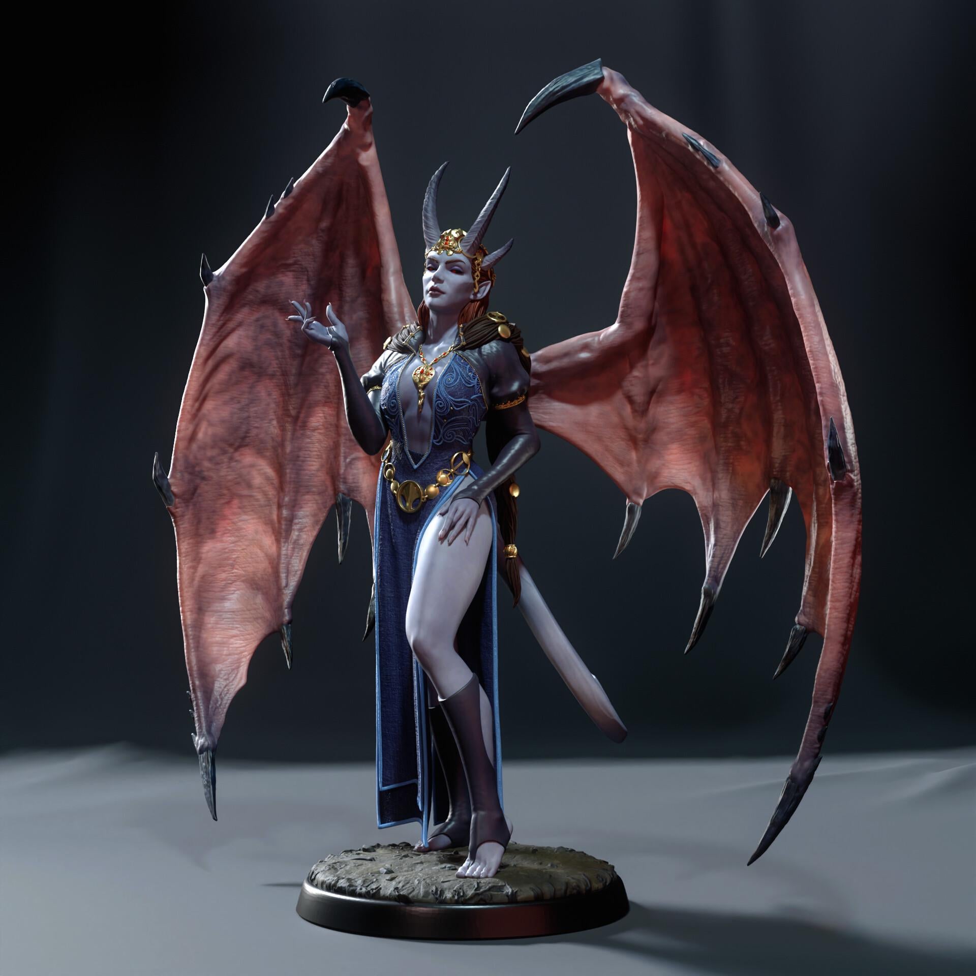 Mizora Resin Figure, Hand Painted Collectible Statue, 30.8 cm (12.13 in)