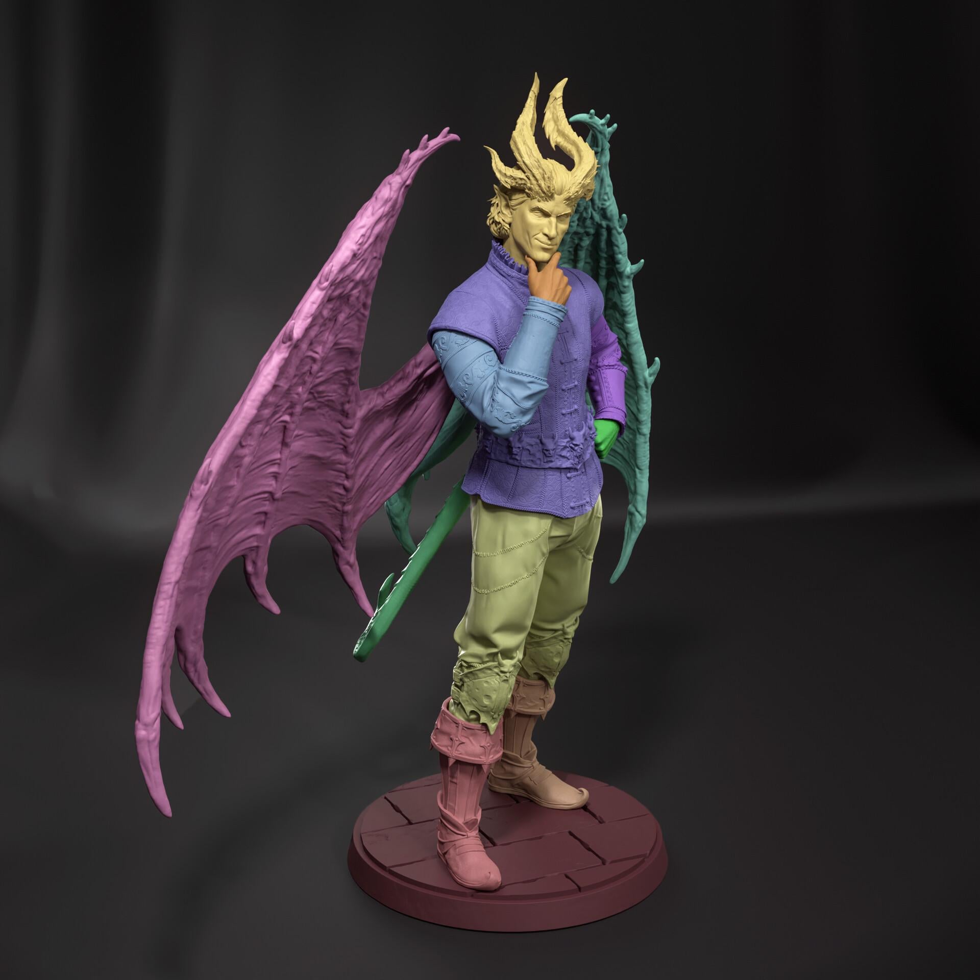 Raphael resin figure, Hand Painted Collectible Statue, Fan Art