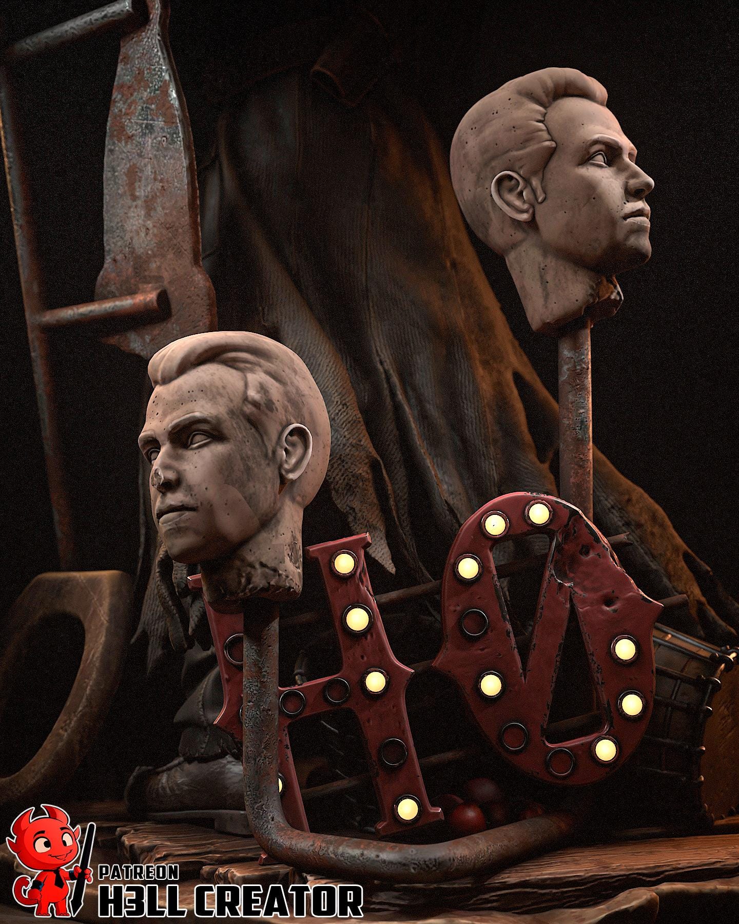 The Ghoul, Fallout Resin Statue, Hand Painted Figure, 179 mm (7.0 in)