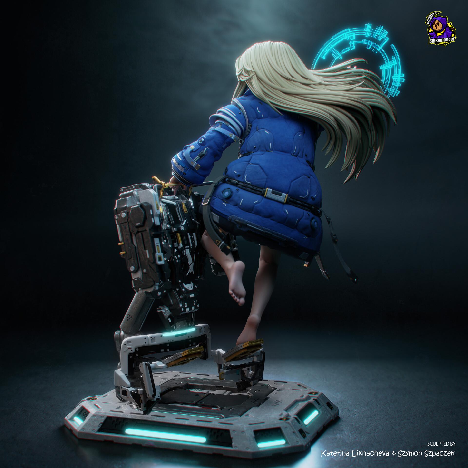 Diana Pragmata resin statue, Hand Painted Collectible Figure, 189 mm (7.4 in)