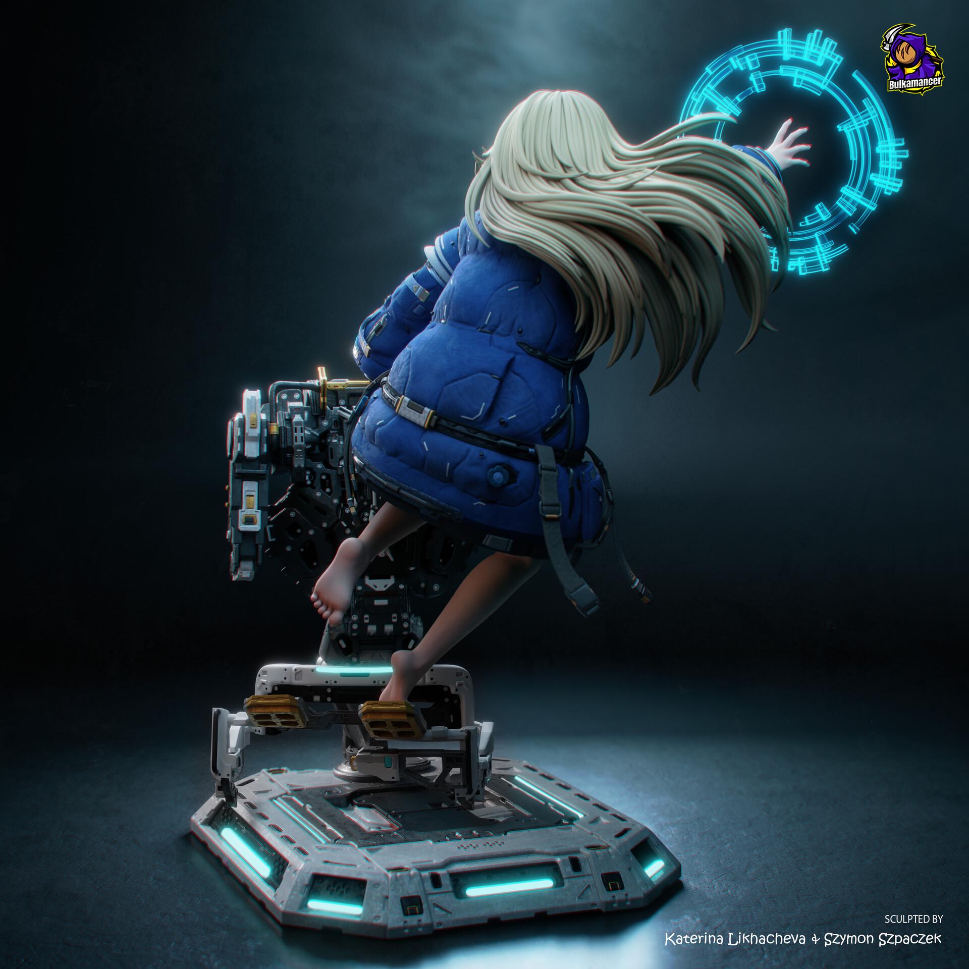 Diana Pragmata resin statue, Hand Painted Collectible Figure, 189 mm (7.4 in)