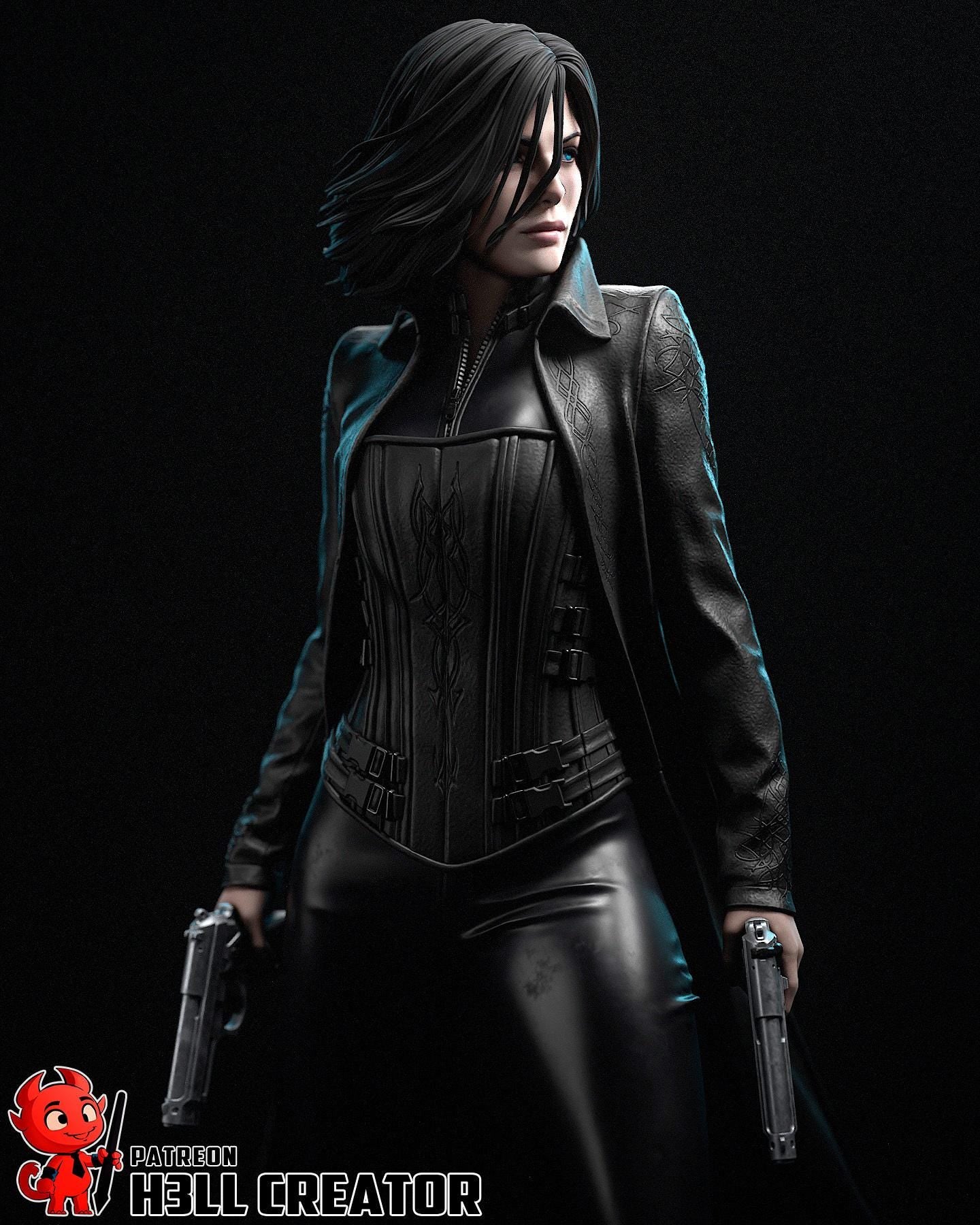 Selene resin statue, Hand Painted Collectible Figure, 234 mm (9.2 in)