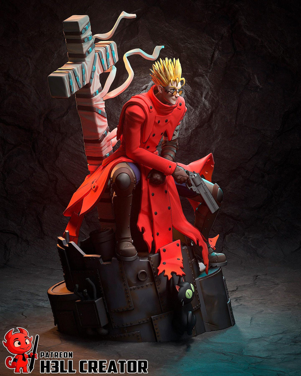 Vash The Stampede Figure, Resin Statue, Hand Painted Collectible, 22.9 cm (9.0 in)