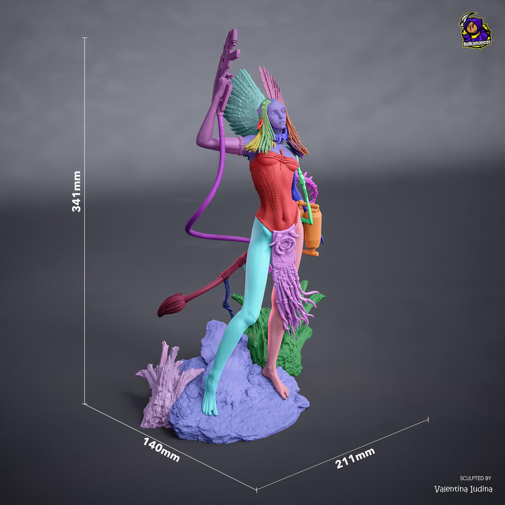 Varang Resin Figure, Hand Painted Collectible Statue, 34.1 cm (341 mm)