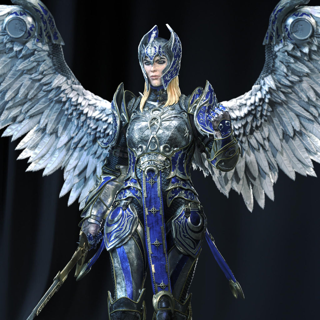 Dame Aylin resin figure, Hand Painted Collectible, 3D Printed Statue