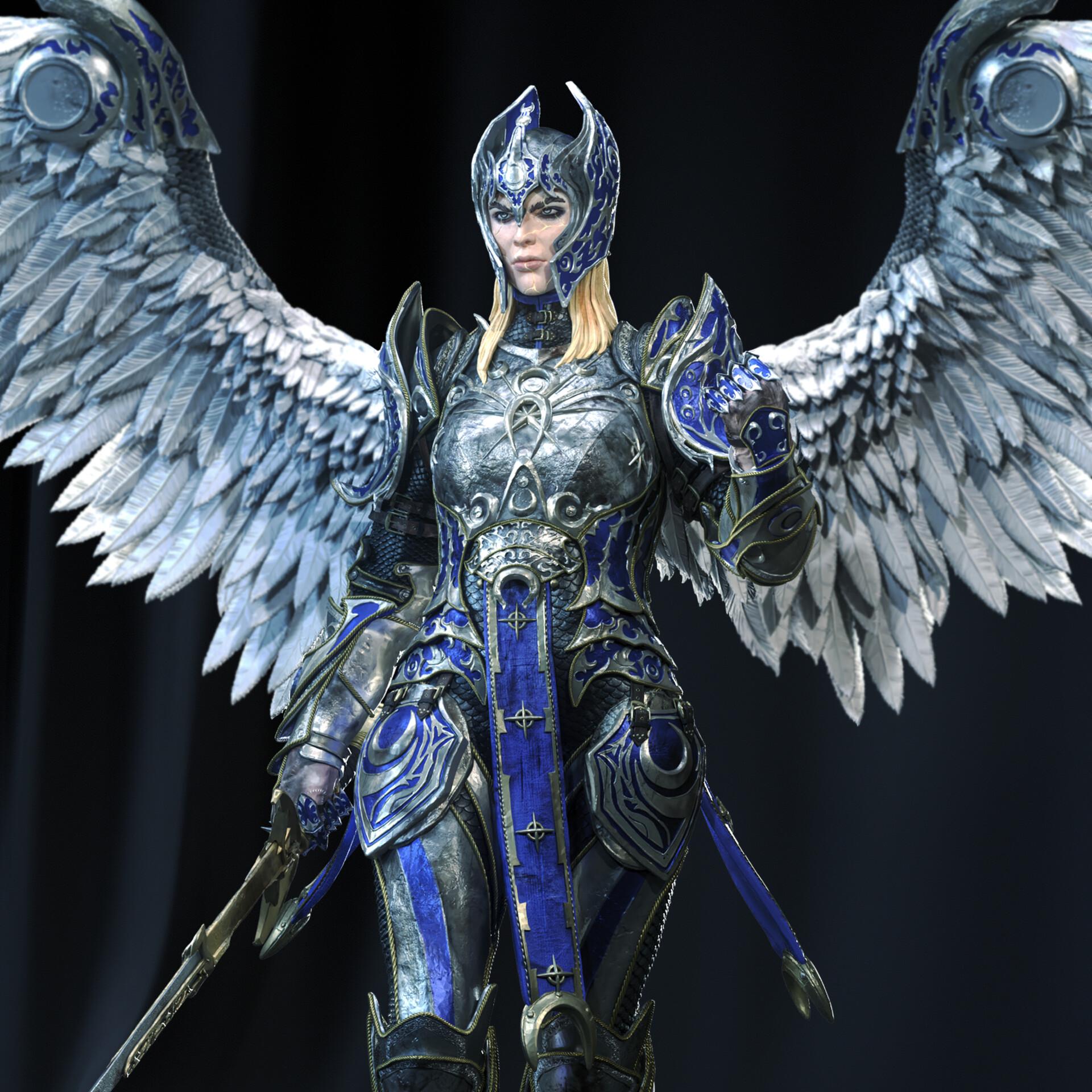 Dame Aylin resin figure, Hand Painted Collectible, 3D Printed Statue