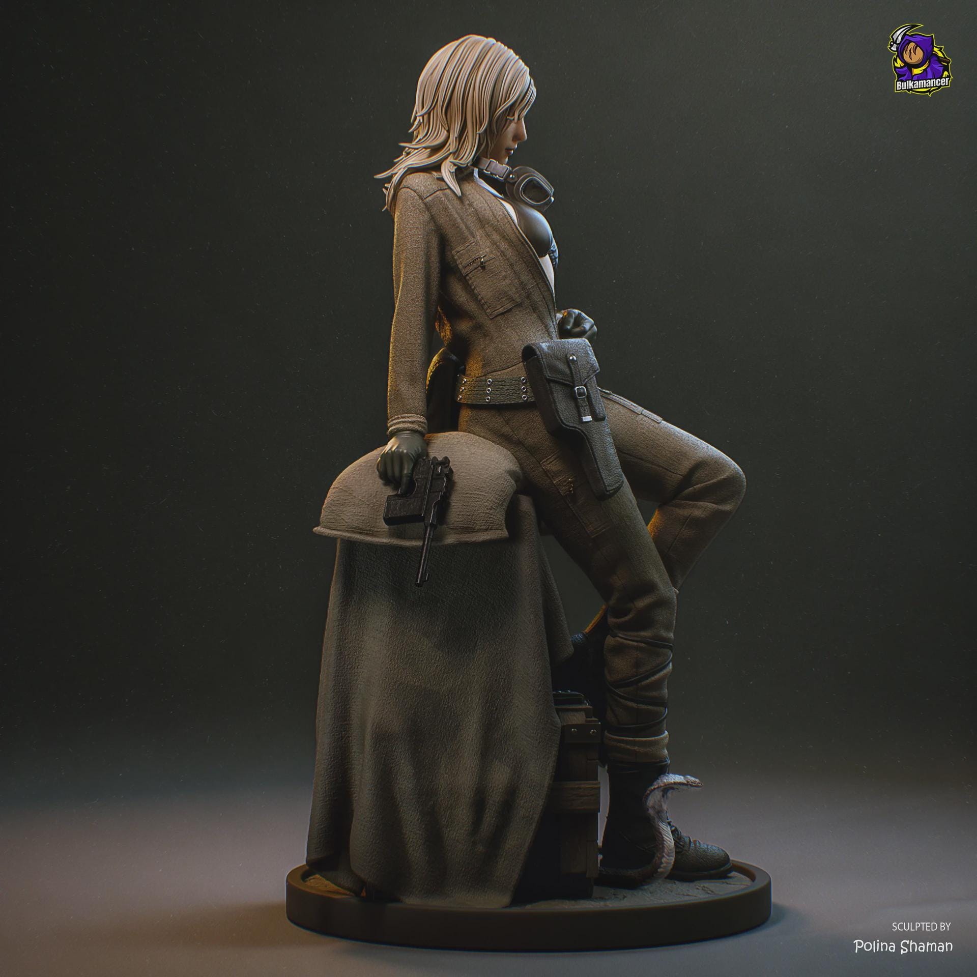 EVA Metal Gear Solid Figure, Resin Statue, Hand Painted, 22.7 cm (8.94 in)