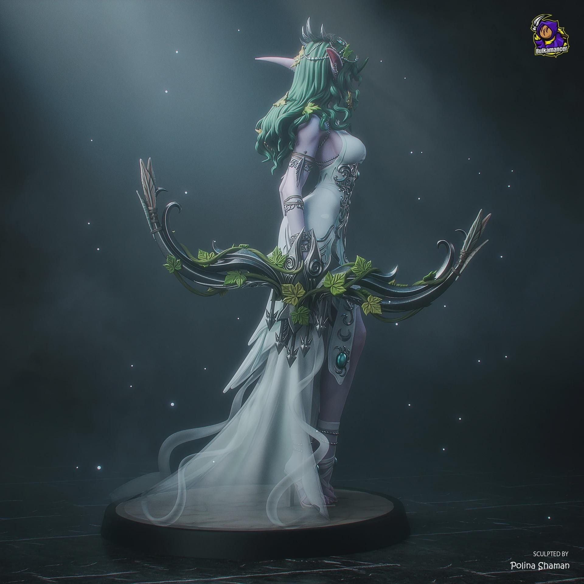 Tyrande Whisperwind Figure, Resin Statue, Hand Painted Collectible